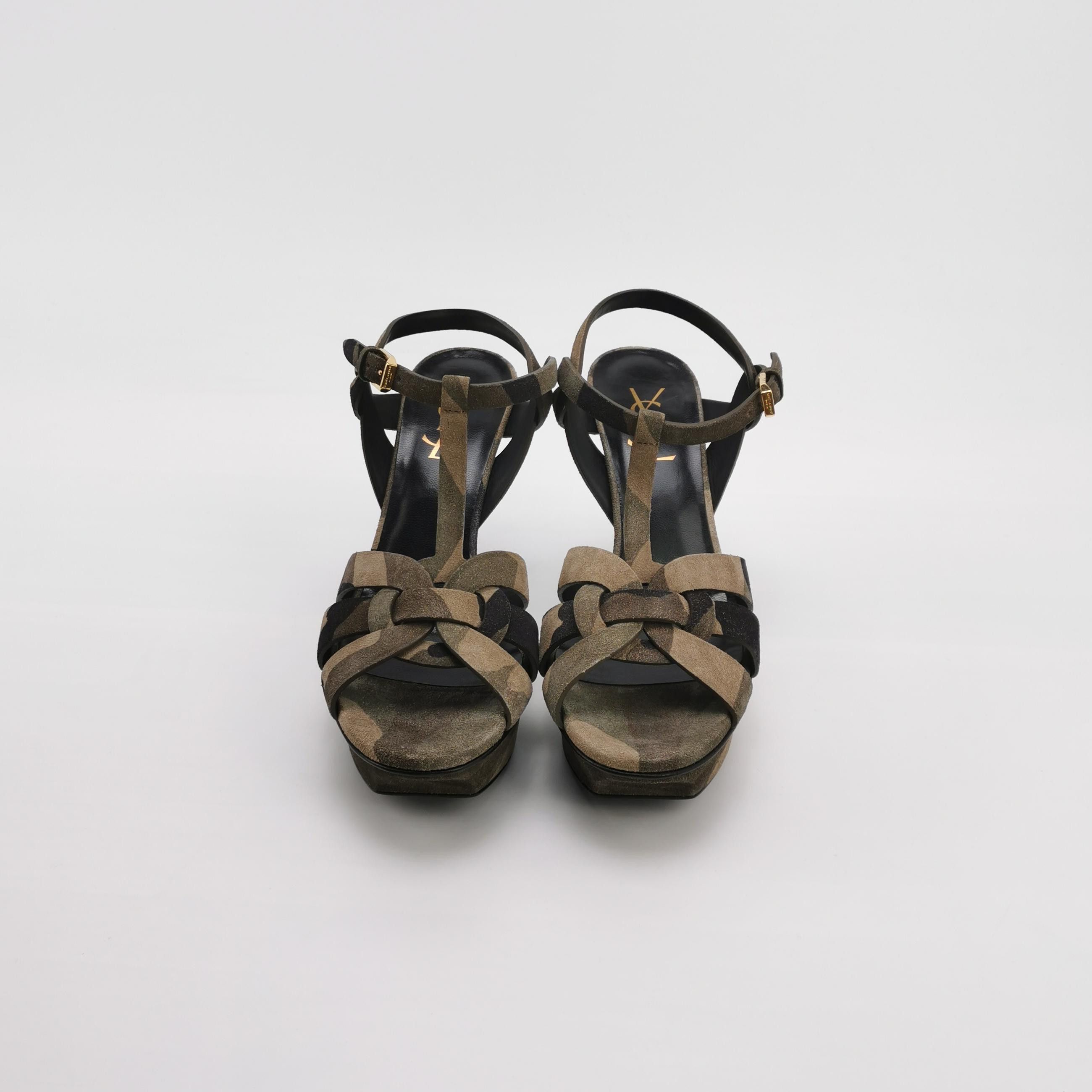 Saint Laurent Paris Saint Laurent Tribute Camo Suede Sandals Size 37.5 Size US 7.5 / IT 37.5 - 3 Thumbnail
