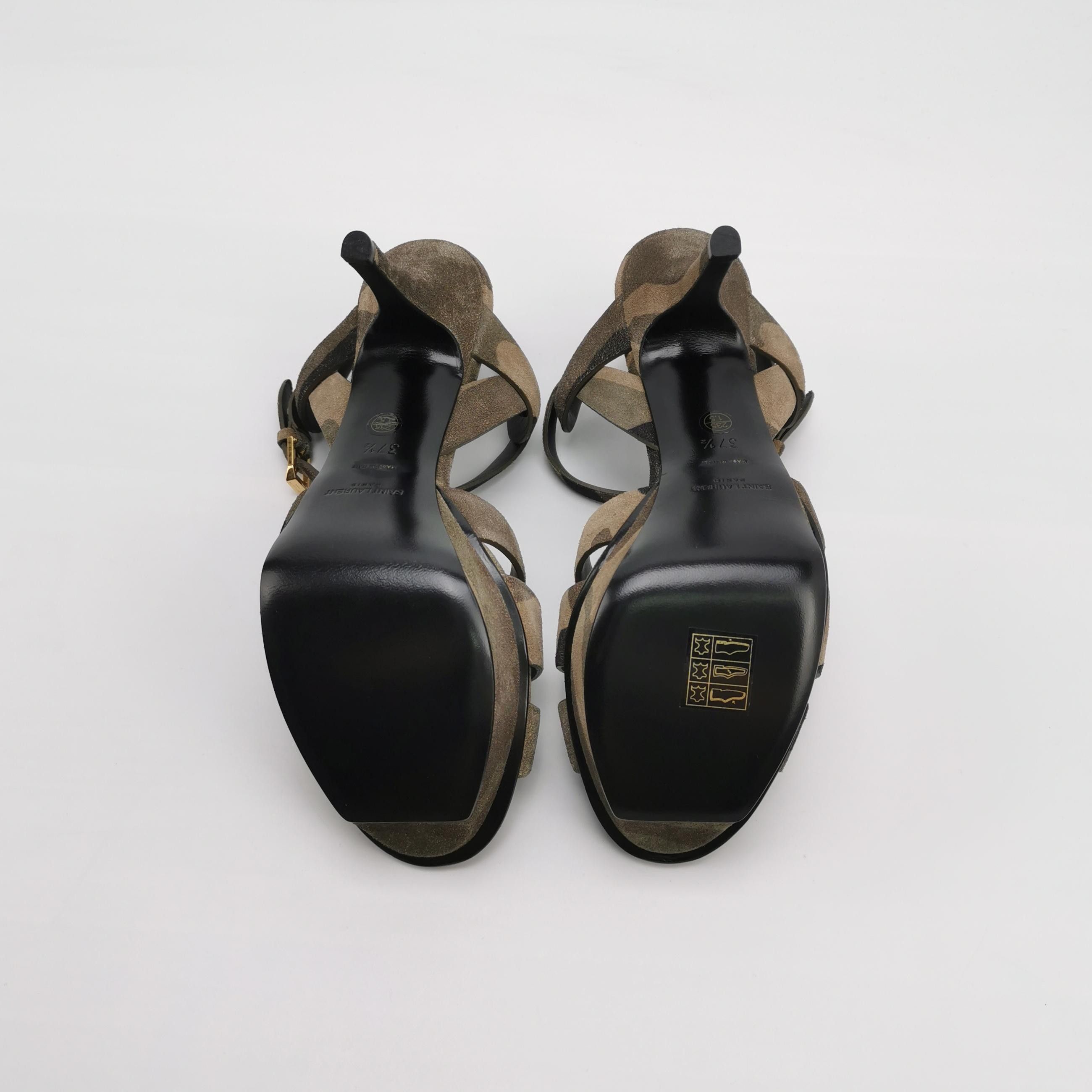 Saint Laurent Paris Saint Laurent Tribute Camo Suede Sandals Size 37.5 Size US 7.5 / IT 37.5 - 5 Thumbnail