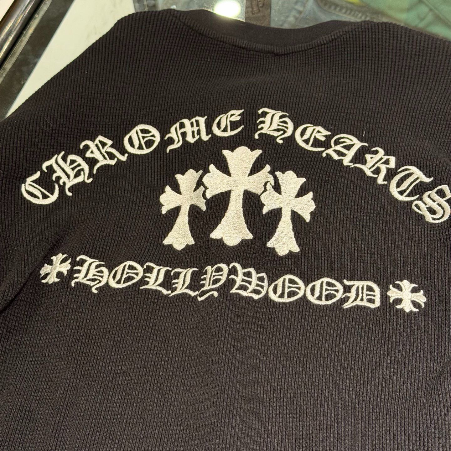 Chrome Hearts Chrome Hearts Hollywood Waffle Henley Size S Size US S / EU 44-46 / 1 - 9 Thumbnail