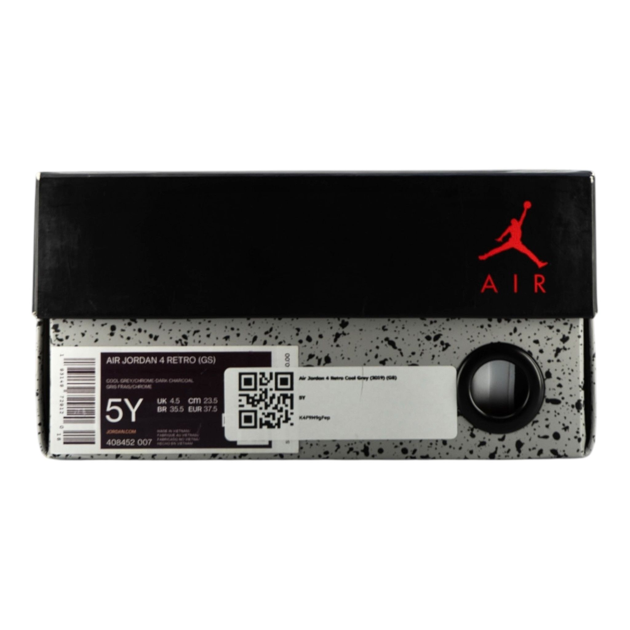 Nike 4 Retro Cool Grey (2019) (GS) Size US 5 / EU 37 - 8 Thumbnail