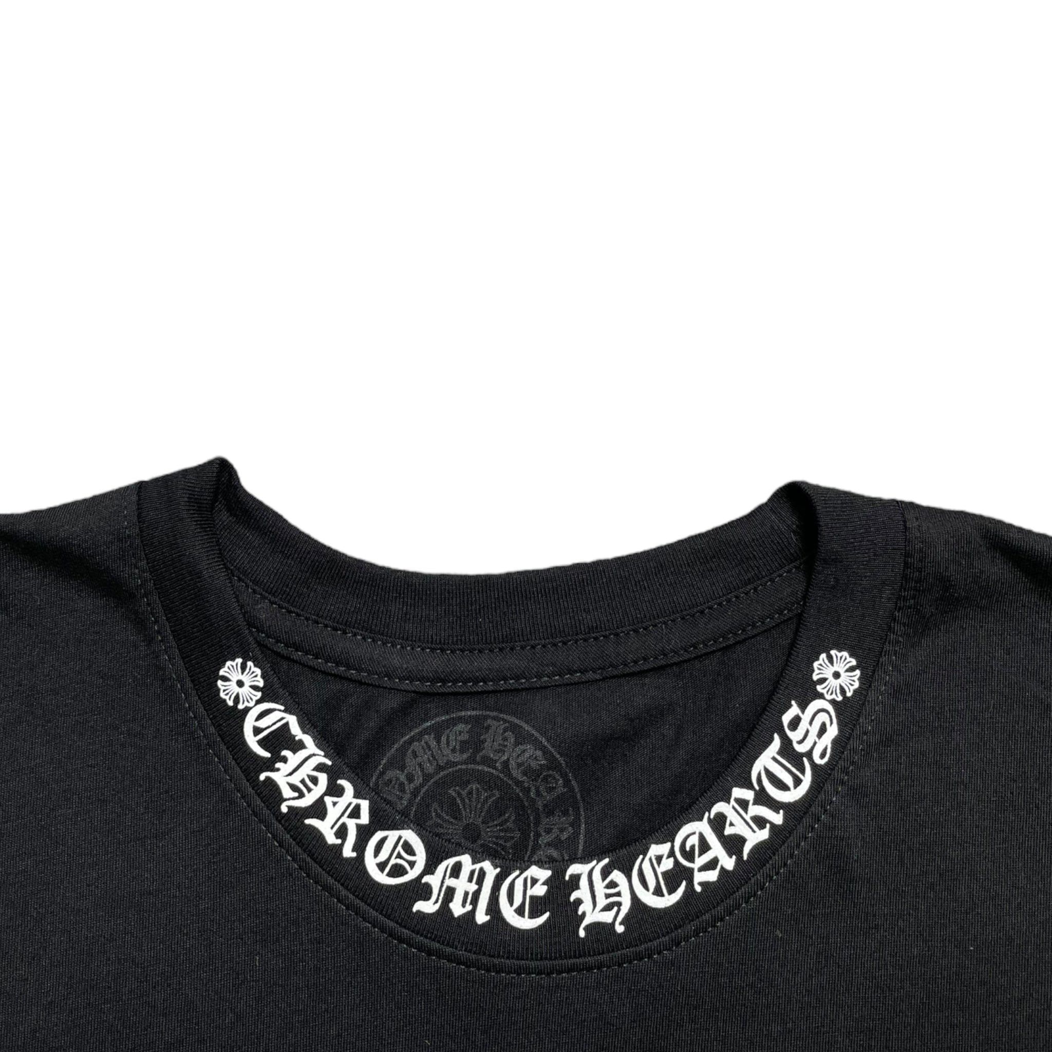 Chrome Hearts Neck Logo Short Sleeve Tee Shirt Black White Size US XL / EU 56 / 4 - 3 Thumbnail
