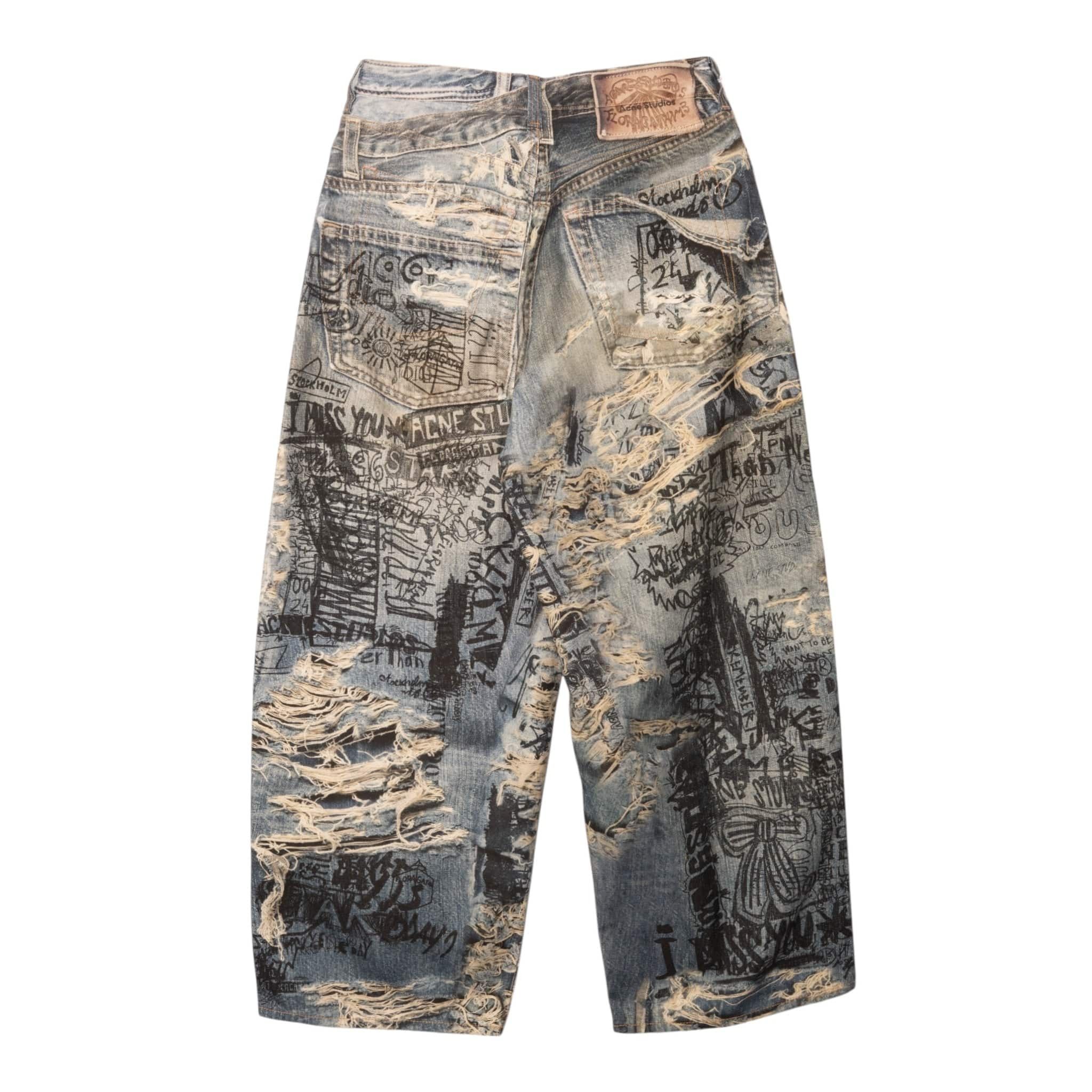 Acne Studios 2023 Super Baggy Fit Jeans Mid Blue Size US 34 / EU 50 - 2 Thumbnail