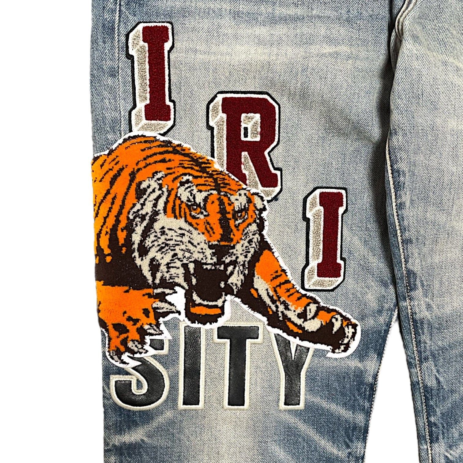 Amiri Amiri Varsity Tiger Straight Jeans Vintage Indigo Size US 29 - 3 Thumbnail