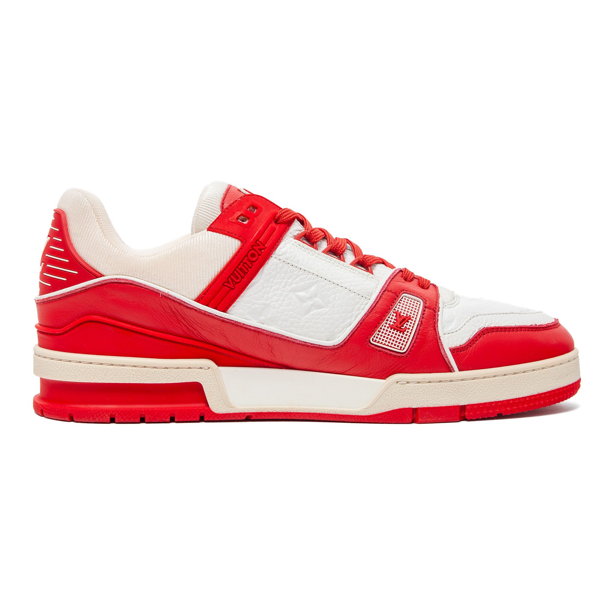 Louis Vuitton LV Trainer Low Red White Size US 10 / EU 43 - 4 Thumbnail