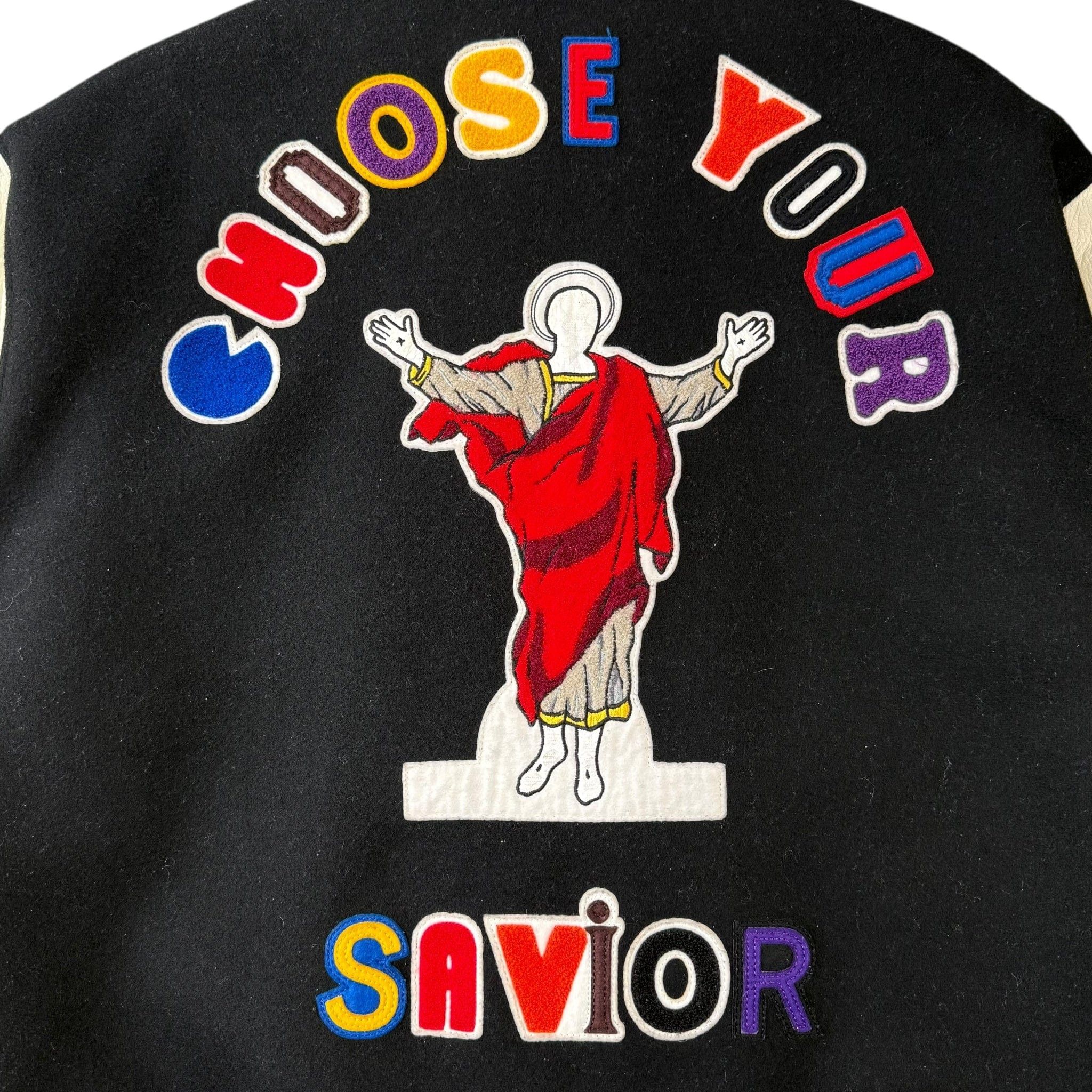 Saint Michael x Denim Tears Savior Varsity Jacket Black Multi Size US M / EU 48-50 / 2 - 4 Thumbnail