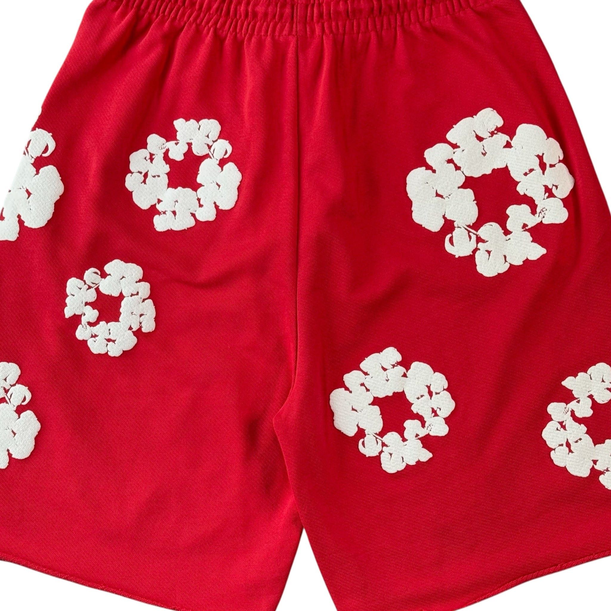 DENIM TEARS The Cotton Wreath Shorts Red Size US 36 / EU 52 - 4 Thumbnail
