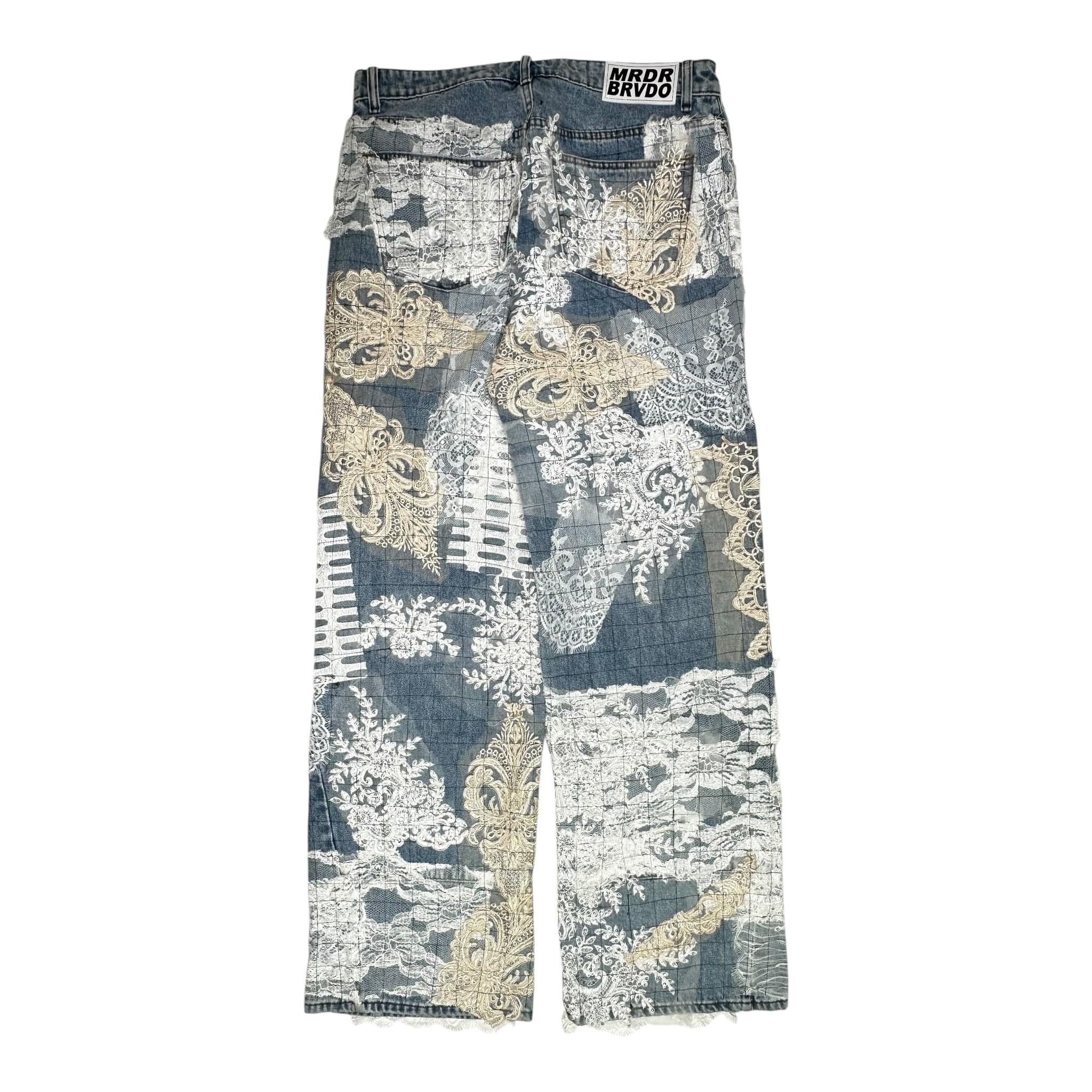 Who Decides War Grid Lace Jeans Sky Indigo Size US 34 / EU 50 - 2 Thumbnail