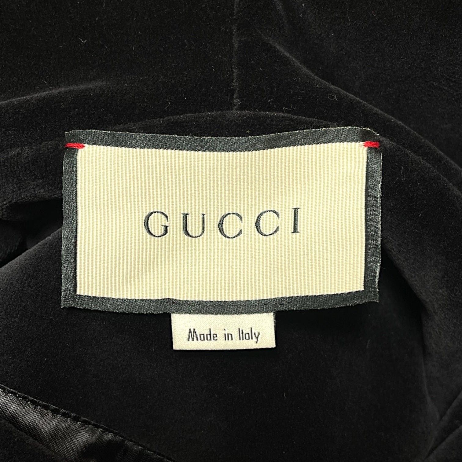 Gucci Tiger Applique Velvet Hooded Sweatshirt Black Red Size US XXL / EU 58 / 5 - 3 Thumbnail