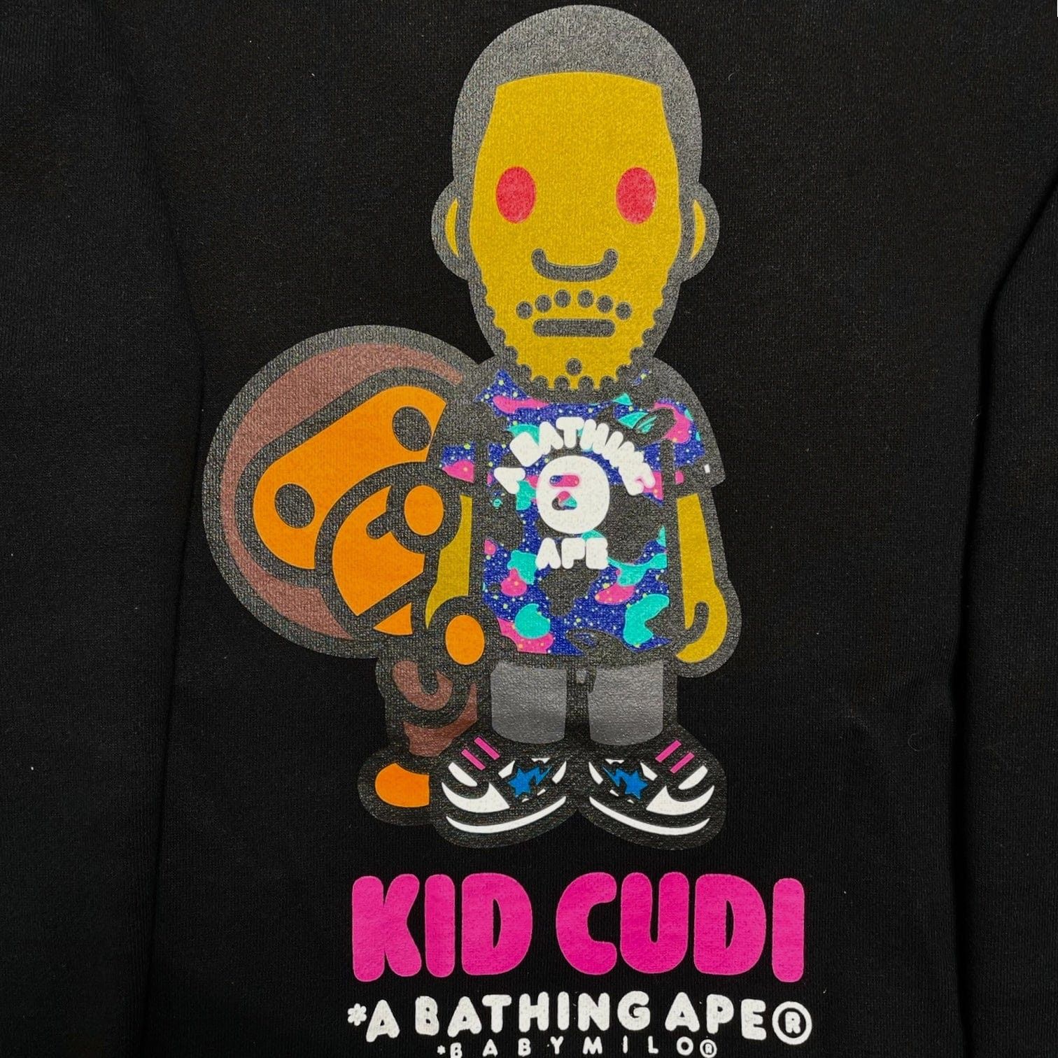 Bape x Kid Cudi Baby Milo Hooded Sweatshirt Black Size US S / EU 44-46 / 1 - 3 Thumbnail