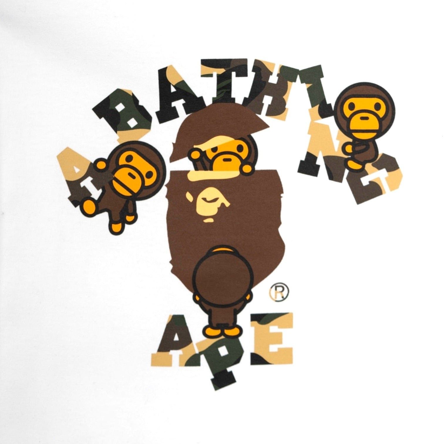 Bape Baby Milo Hanging Family Short Sleeve Tee Shirt White Size US XL / EU 56 / 4 - 3 Thumbnail