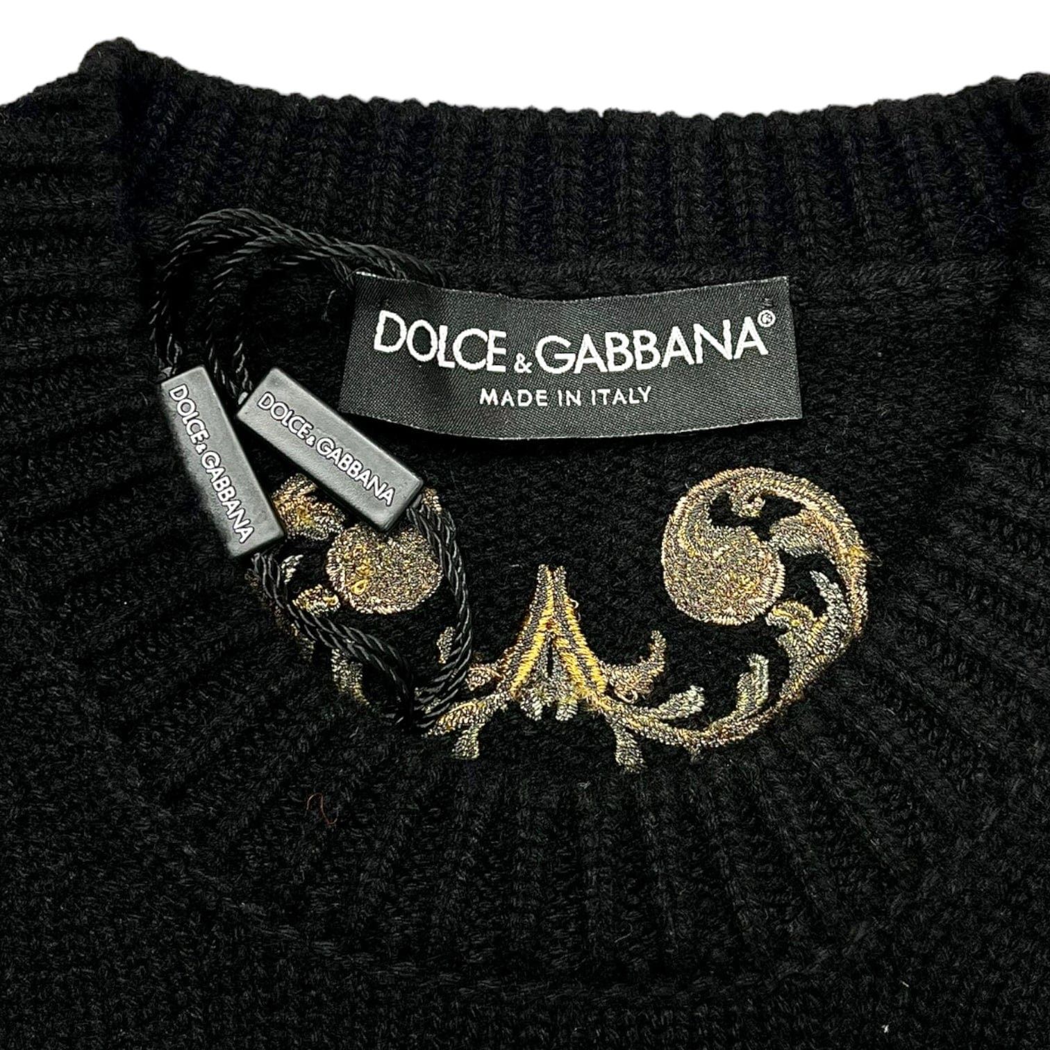 Dolce & Gabbana Embroidered Floral Cashmere Crewneck Sweatshirt Black Size US S / EU 44-46 / 1 - 5 Thumbnail