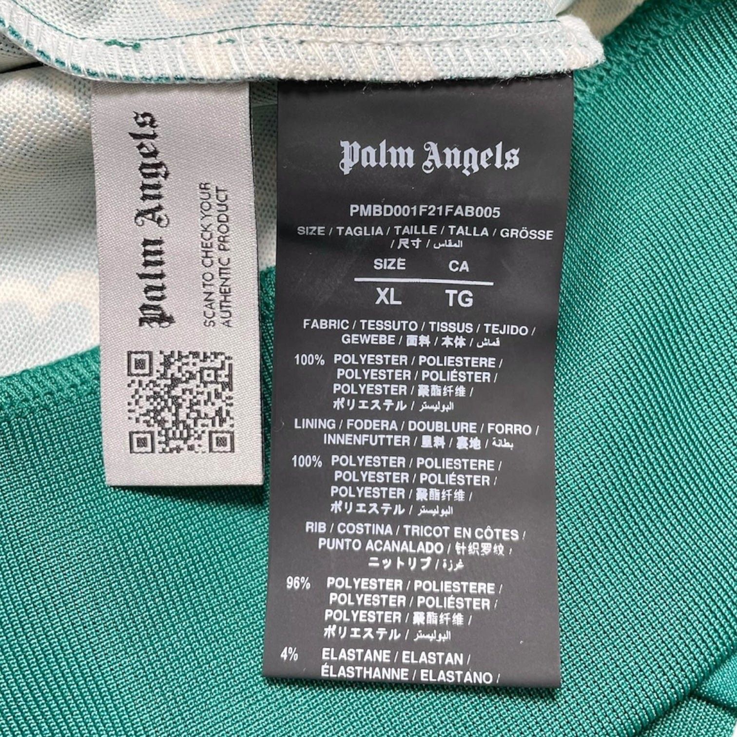 Palm Angels Bandana Track Jacket Green White Size US XL / EU 56 / 4 - 4 Thumbnail