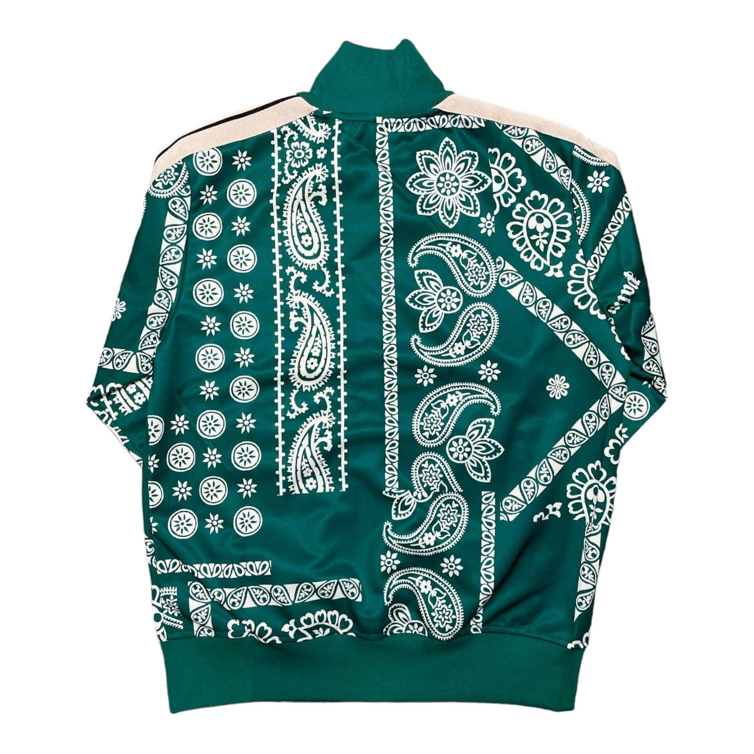 Palm Angels Bandana Track Jacket Green White Size US XL / EU 56 / 4 - 2 Thumbnail