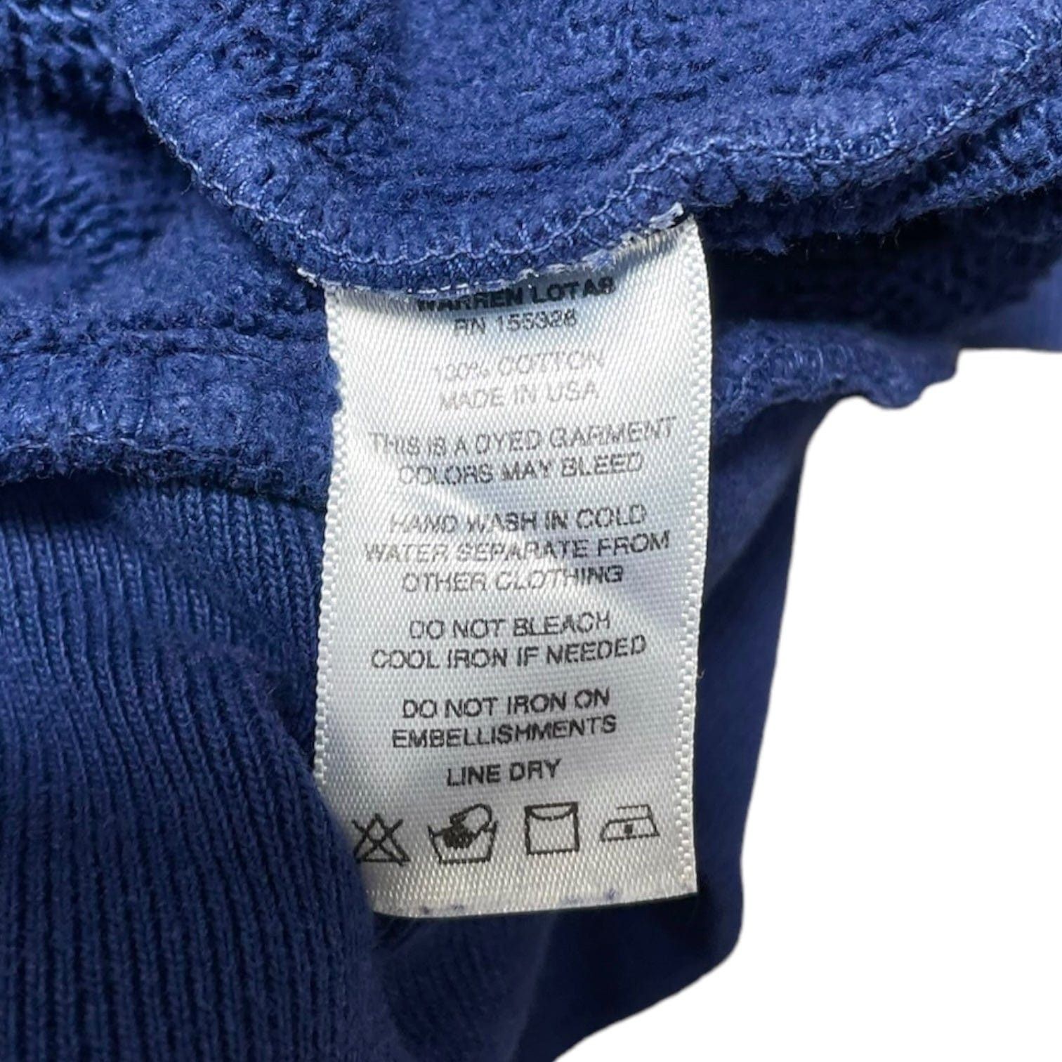 Warren Lotas Love Hate Hooded Sweatshirt Navy Size US XL / EU 56 / 4 - 4 Thumbnail