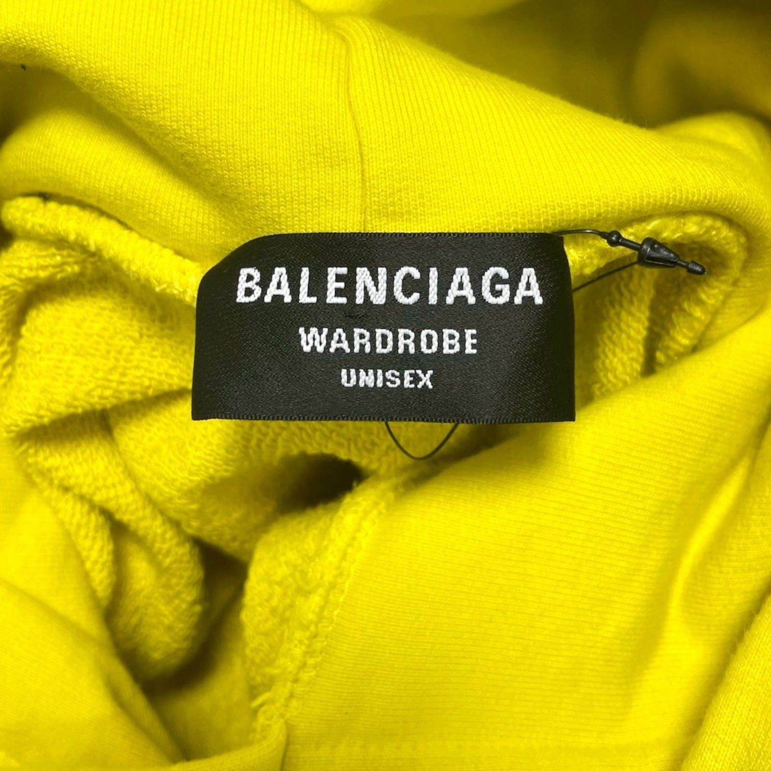 Balenciaga Logo Hooded Sweatshirt Neon Yellow Size US XL / EU 56 / 4 - 4 Thumbnail