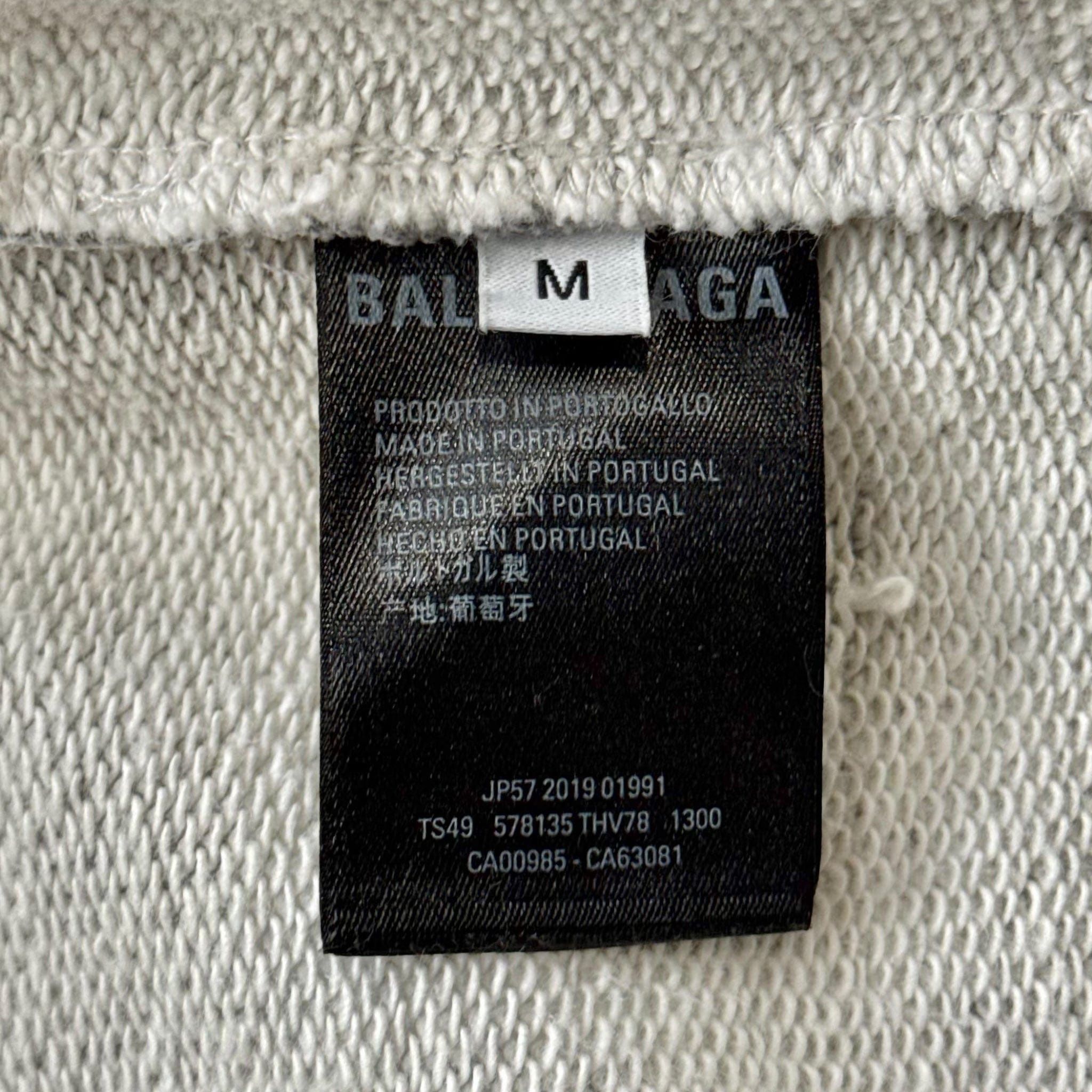 Balenciaga Oversized Interlocked BB Hooded Sweatshirt Grey Size US M / EU 48-50 / 2 - 5 Thumbnail