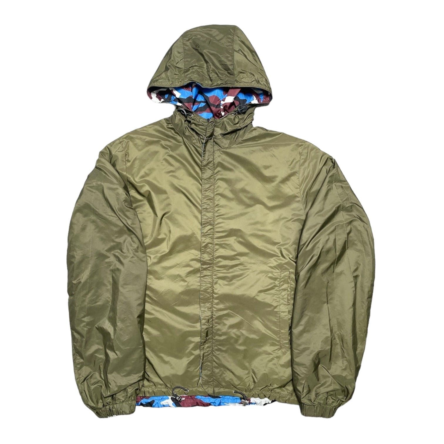 Prada Reversible Camouflage Nylon Jacket Burgandy Camo Size US XXL / EU 58 / 5 - 3 Thumbnail