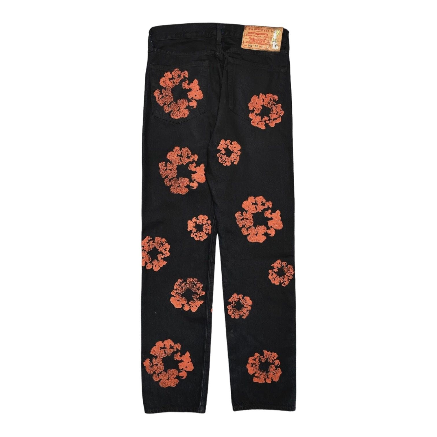 DENIM TEARS Levi's Cotton Wreath Jeans Black Red Clay Size US 31 - 2 Thumbnail