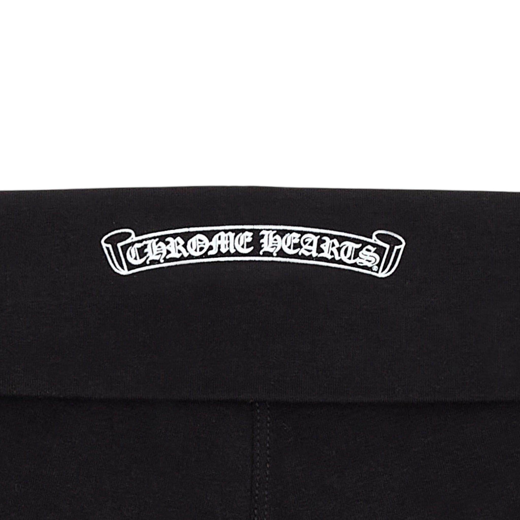 Chrome Hearts CH Scroll Logo Bell Bottom Yoga Pants Black White Size ONE SIZE - 3 Thumbnail