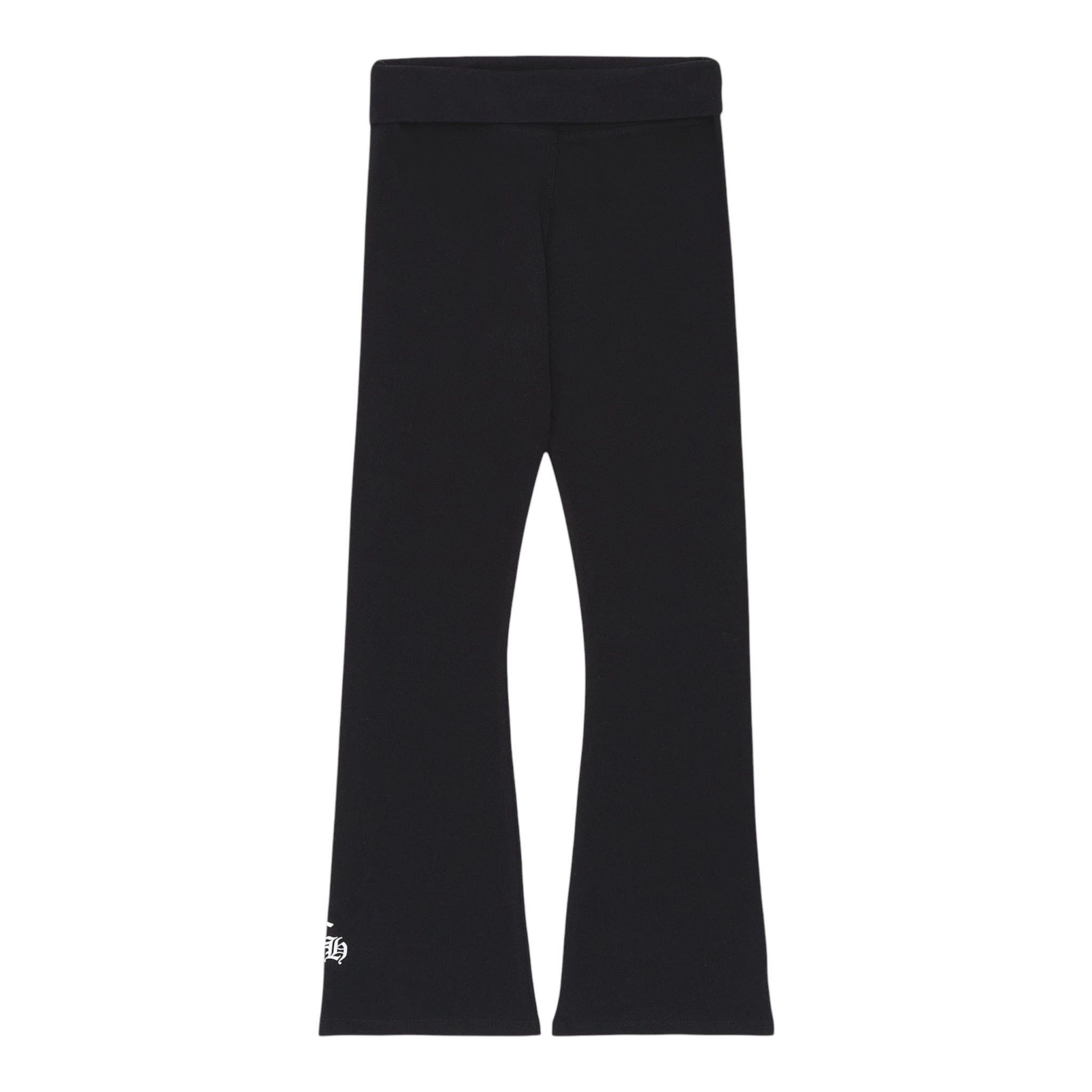 Chrome Hearts CH Scroll Logo Bell Bottom Yoga Pants Black White Size ONE SIZE - 2 Thumbnail