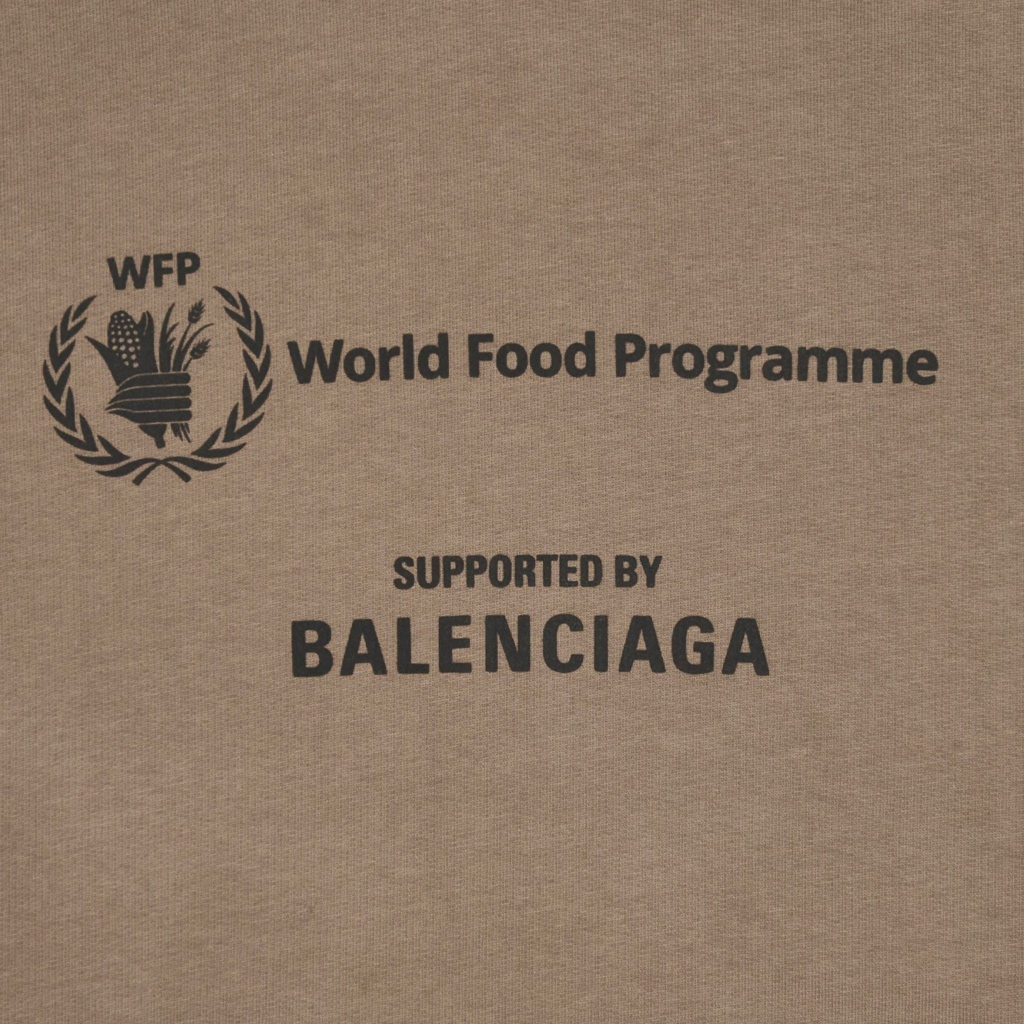 Balenciaga World Food Program Hooded Sweatshirt Taupe Size US M / EU 48-50 / 2 - 3 Thumbnail