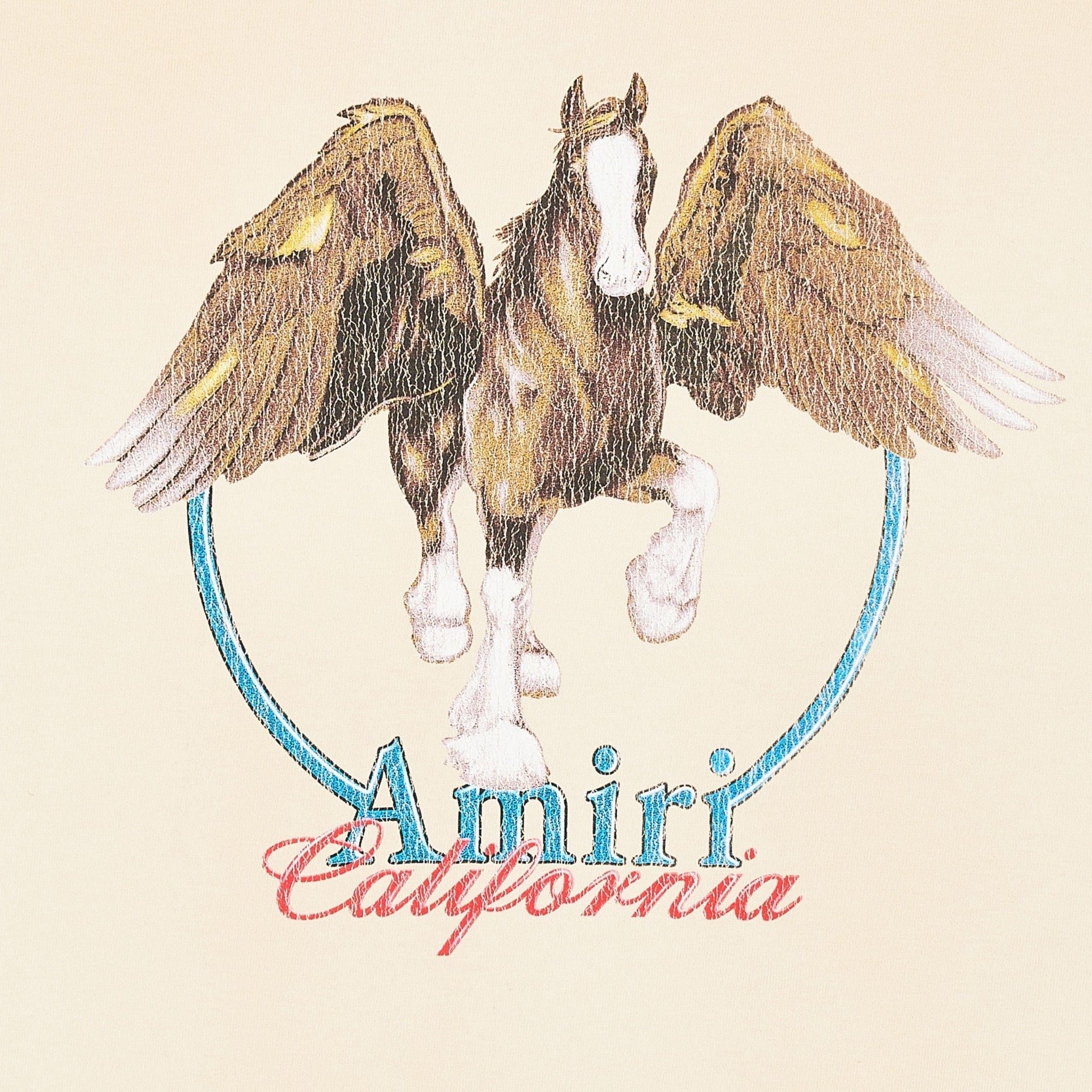 Amiri Amiri Pegasus Short Sleeve Tee Shirt Alabaster Size US L / EU 52-54 / 3 - 3 Thumbnail