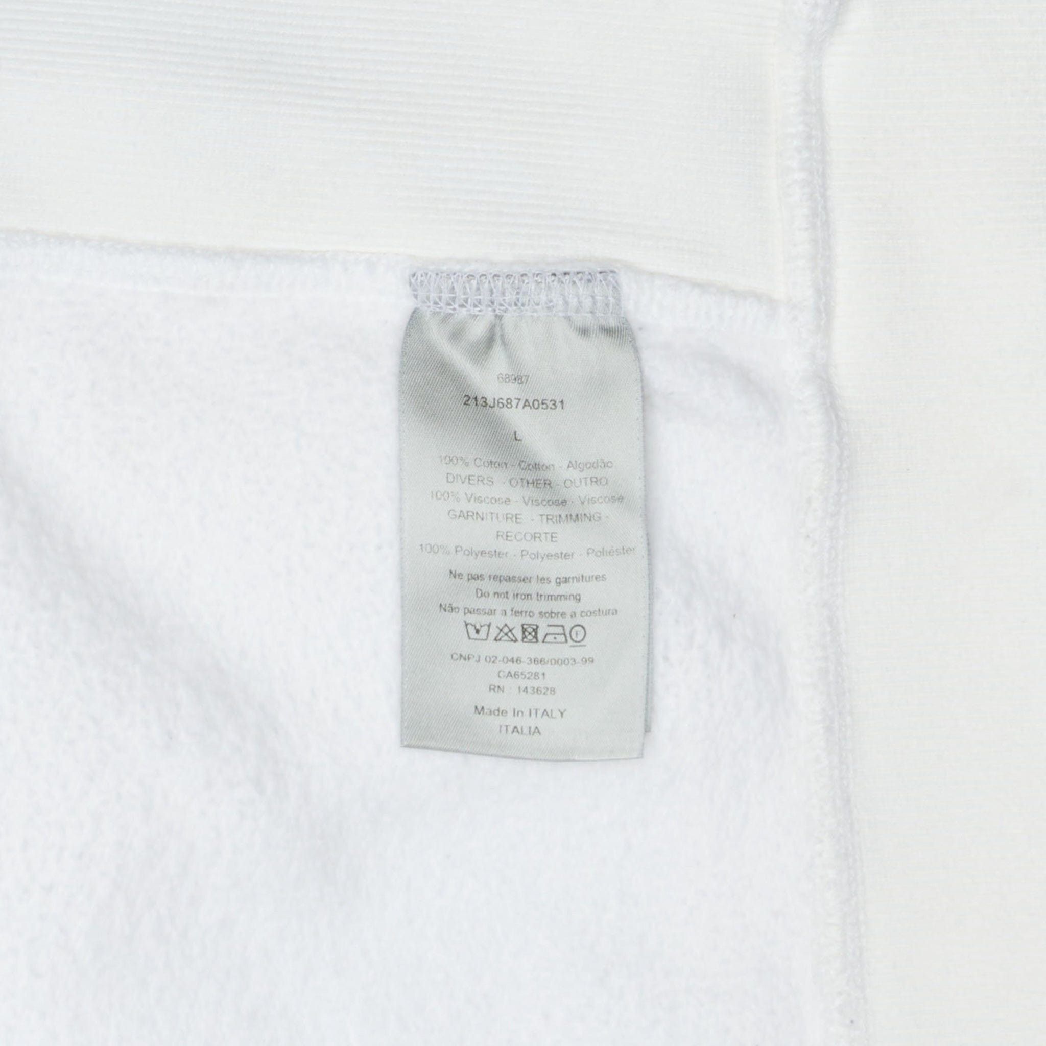 Dior Dior CD Heart Logo Crewneck Sweatshirt White Black Size US L / EU 52-54 / 3 - 5 Thumbnail