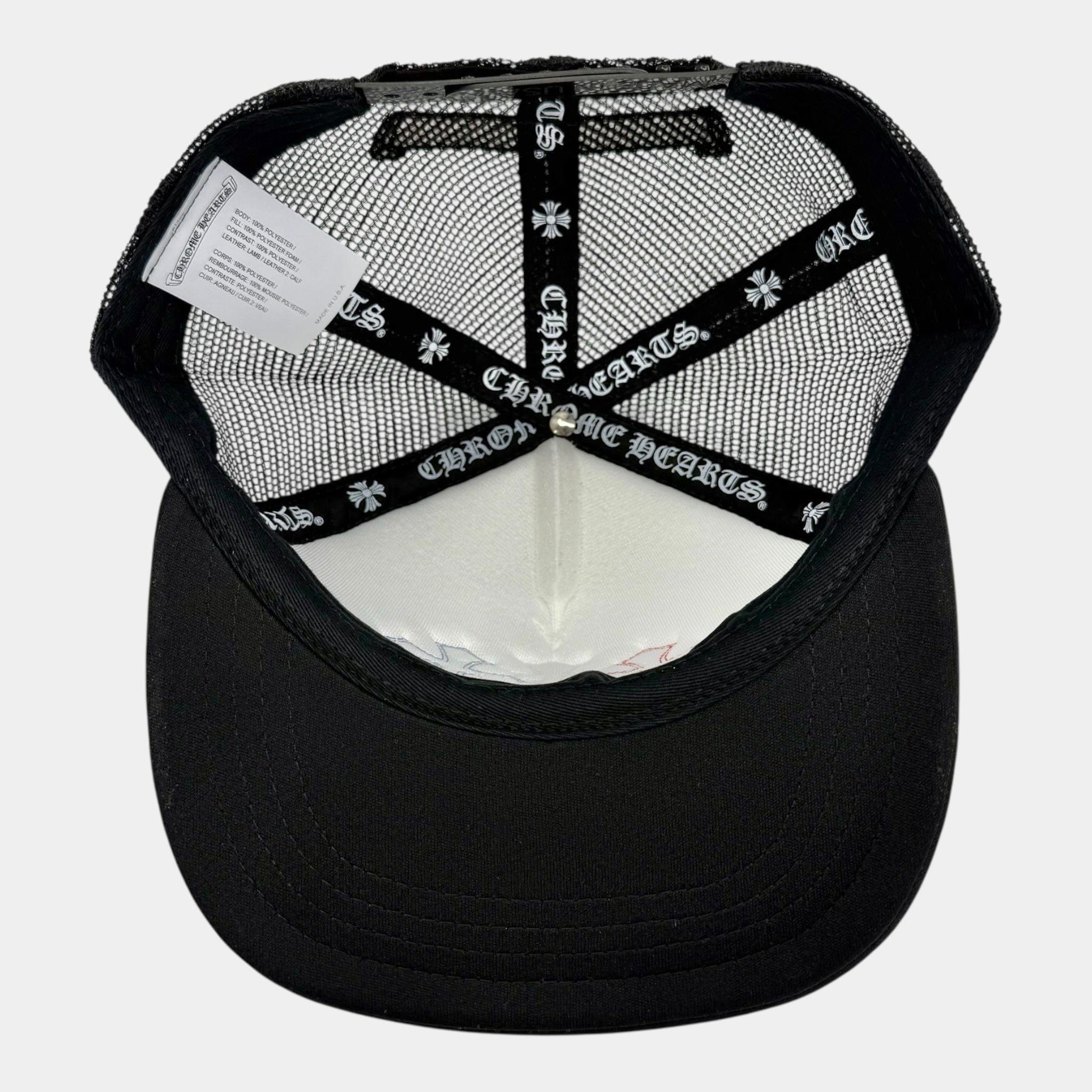 Chrome Hearts Cross Patch Trucker Hat Black White Multi Size ONE SIZE - 8 Thumbnail