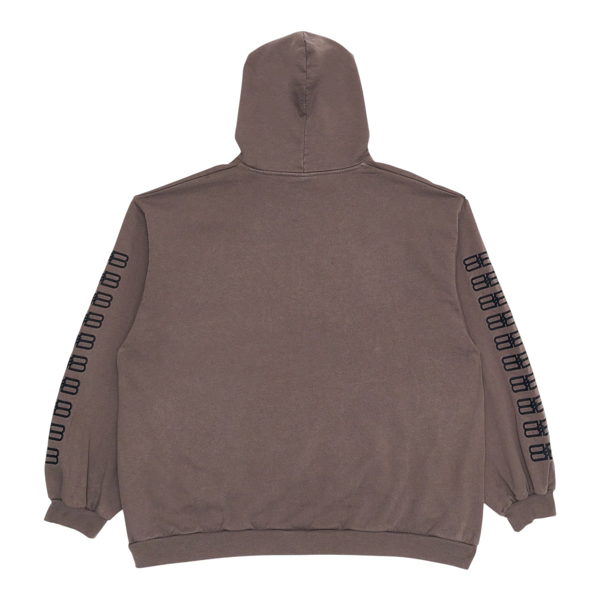 Balenciaga BB Paris Icon Embroidered Oversized Hooded Sweatshirt Dusk Size US XS / EU 42 / 0 - 2 Thumbnail