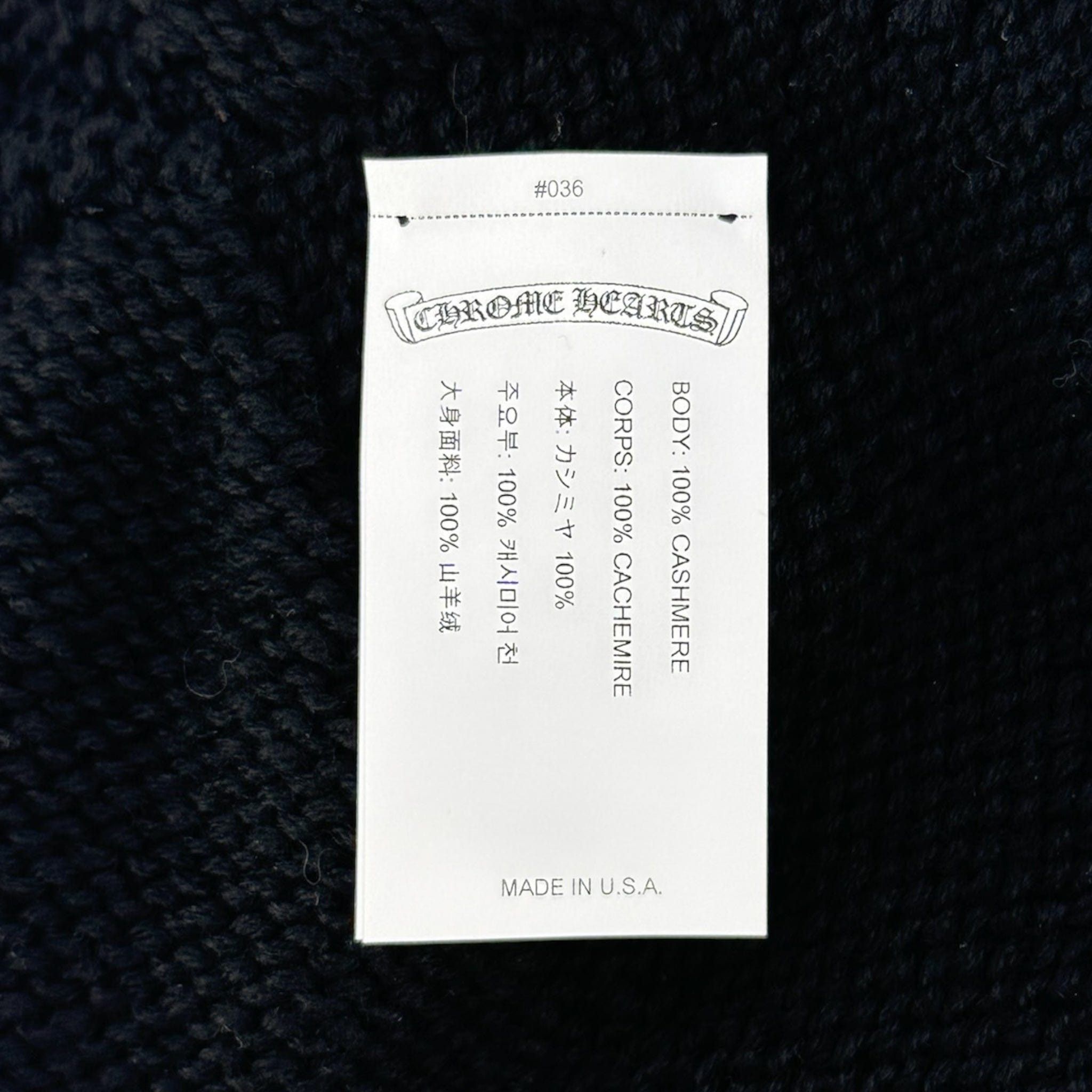 Chrome Hearts Knit Cross Beanie Black Size ONE SIZE - 4 Thumbnail