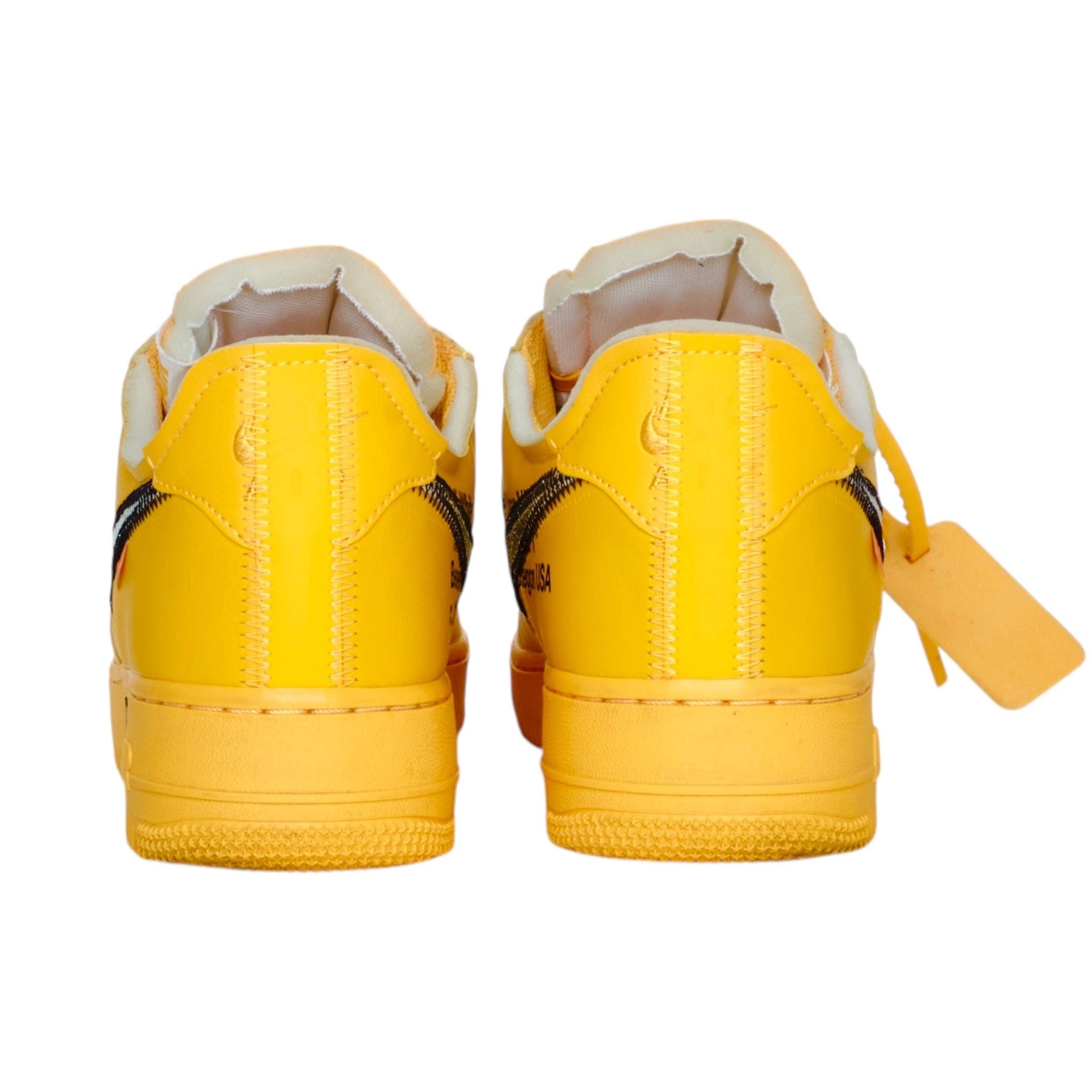 Nike Air Force 1 Low Off-White University Gold Metallic Silver Size US 9.5 / EU 42-43 - 6 Thumbnail