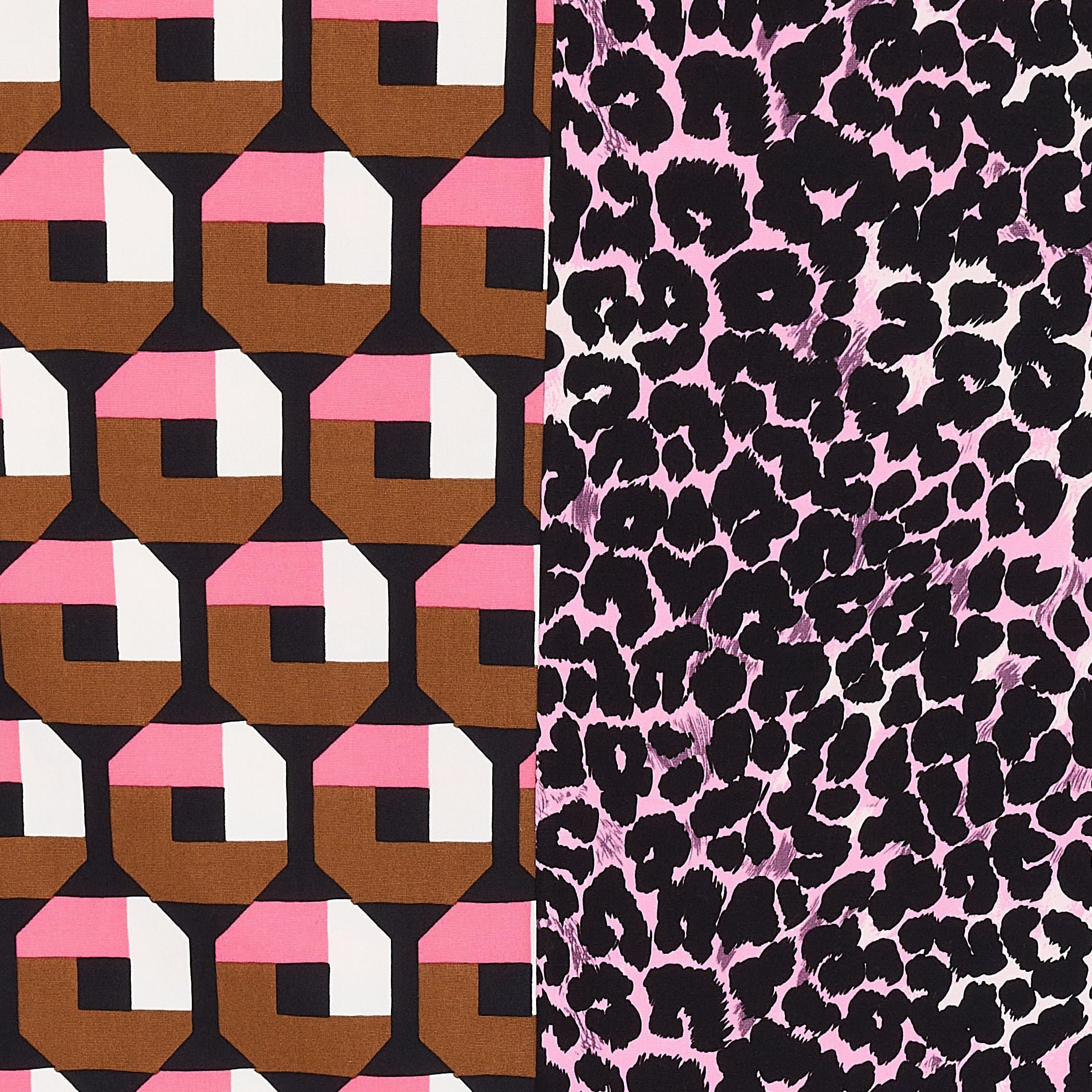 Prada Cheetah Double Match Bowling Button Up Shirt Pink Black Mul Size US M / EU 48-50 / 2 - 3 Thumbnail