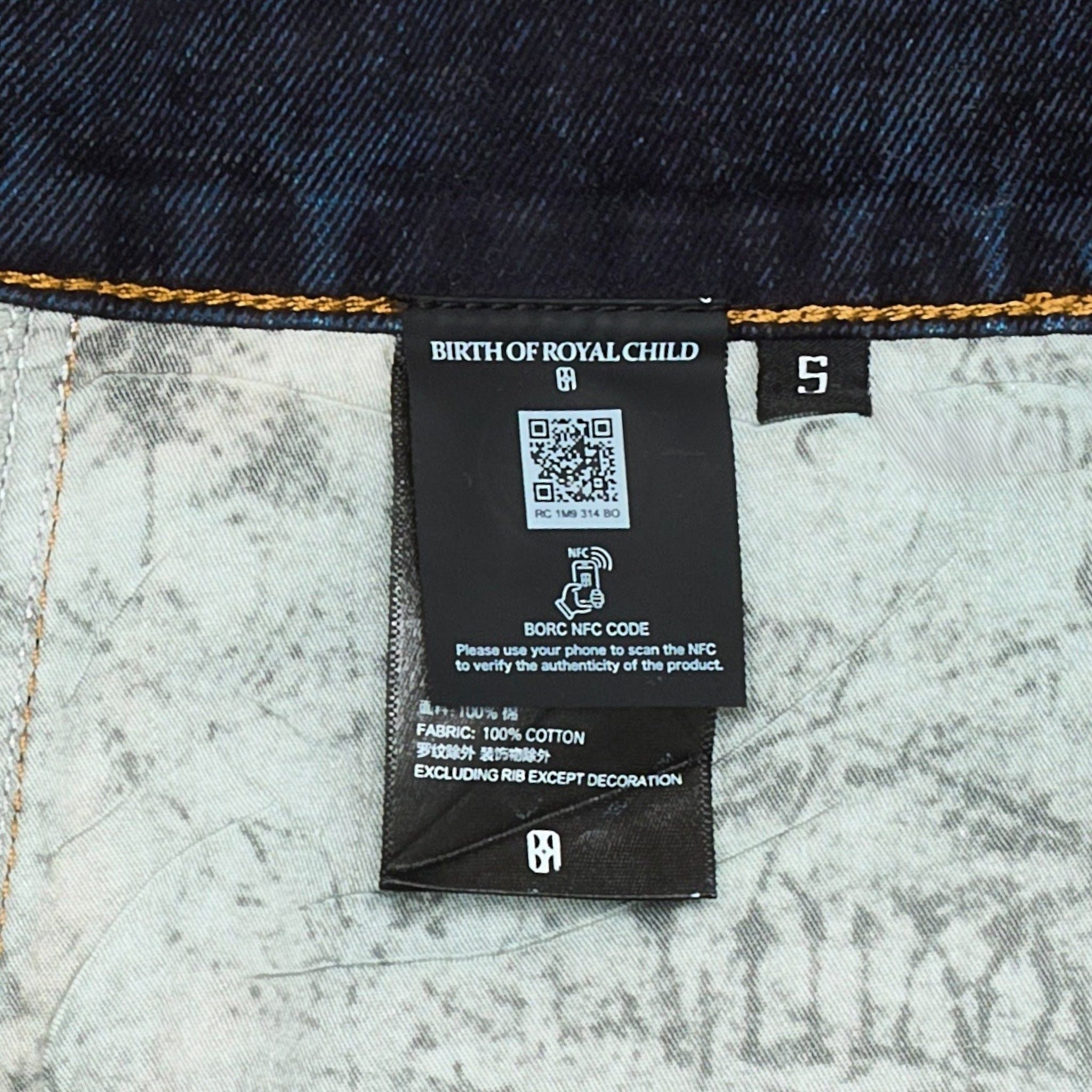Birth of Royal Child 20k Diamond Starlight Denim Shorts Washed Blue Size US 30 / EU 46 - 5 Thumbnail