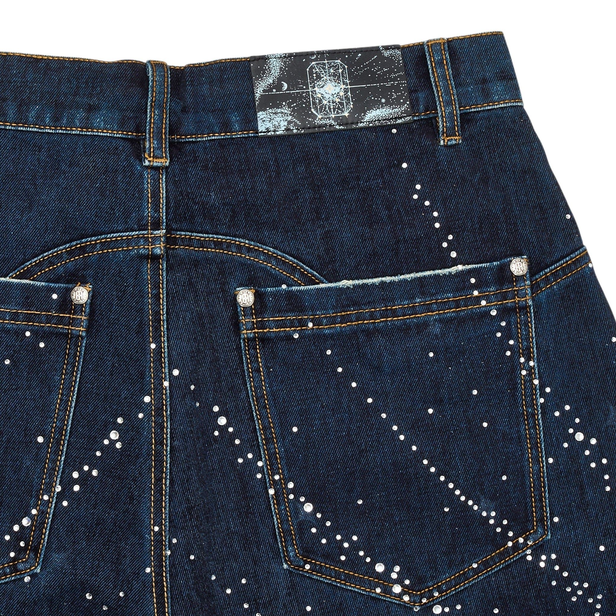Birth of Royal Child 20k Diamond Starlight Denim Shorts Washed Blue Size US 30 / EU 46 - 3 Thumbnail
