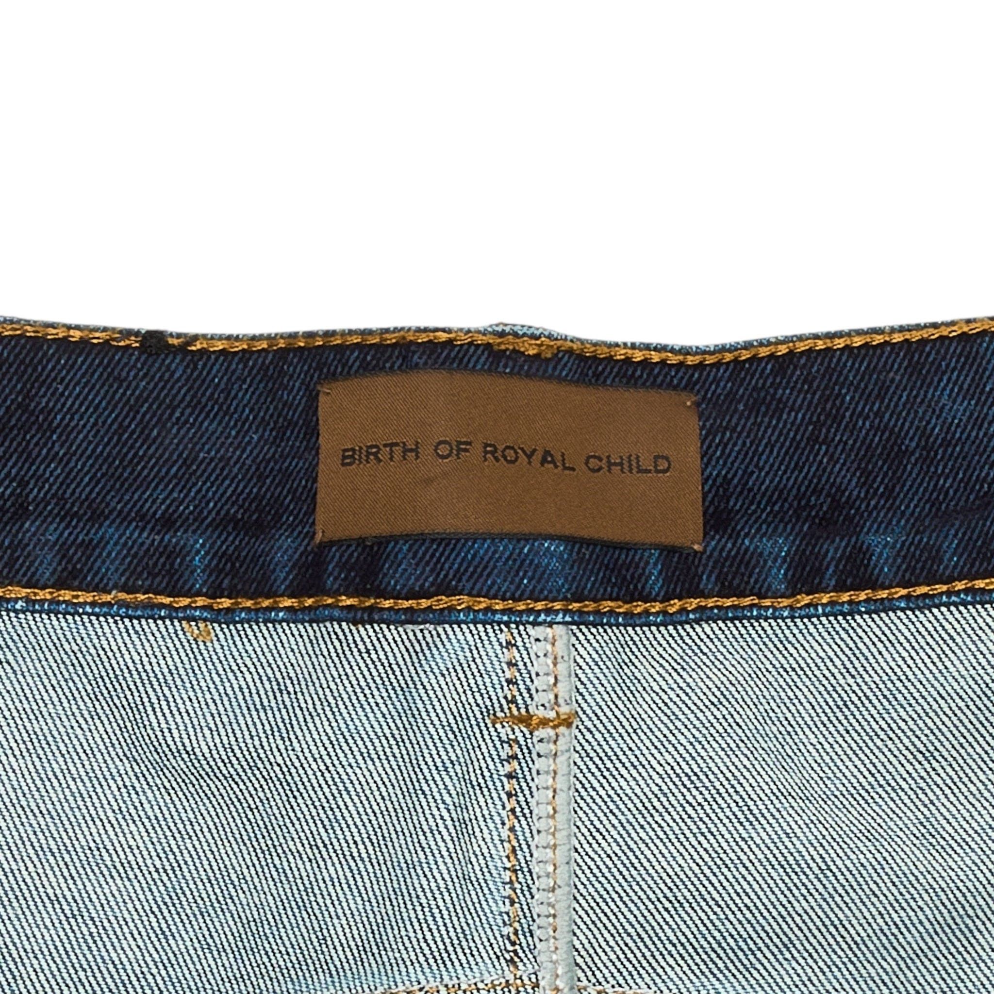 Birth of Royal Child 20k Diamond Starlight Denim Shorts Washed Blue Size US 30 / EU 46 - 4 Thumbnail