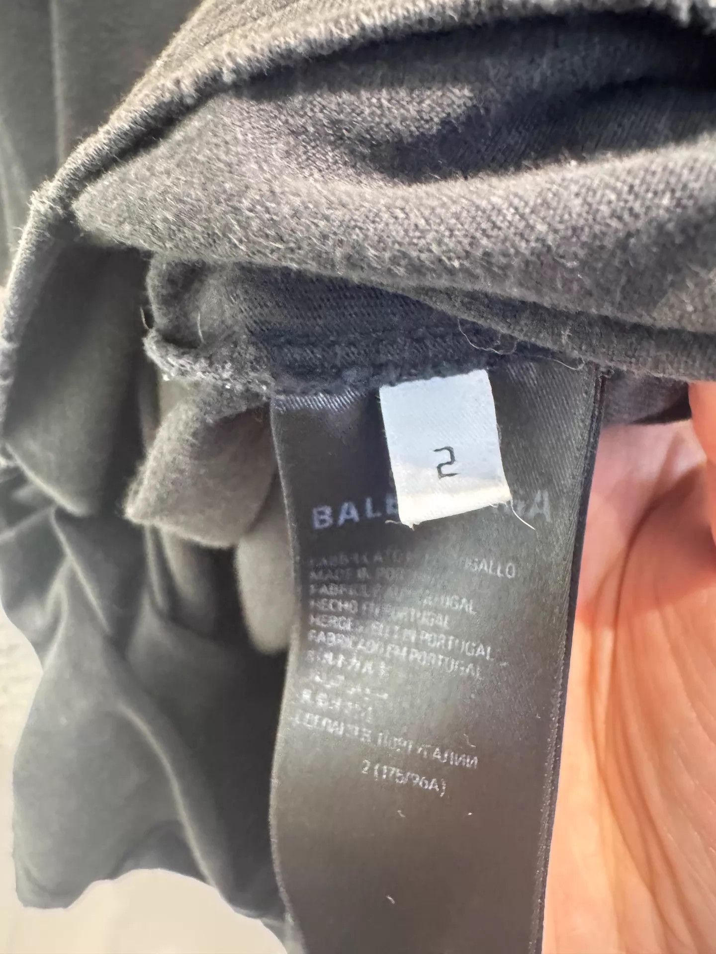 Balenciaga Black Embroidered Logo Short Sleeve Tee Size US M / EU 48-50 / 2 - 4 Thumbnail