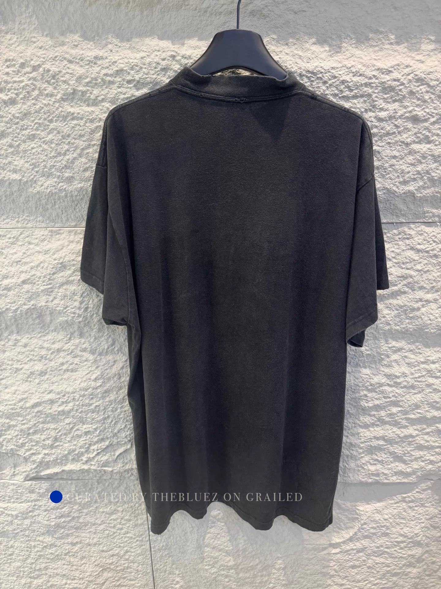 Balenciaga Black Embroidered Logo Short Sleeve Tee Size US M / EU 48-50 / 2 - 3 Thumbnail