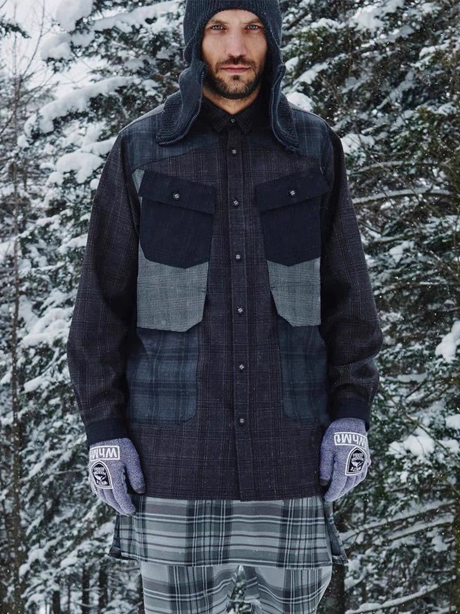 White Mountaineering Oversized Glen Check Wool Blend Shirt Size US S / EU 44-46 / 1 - 7 Thumbnail