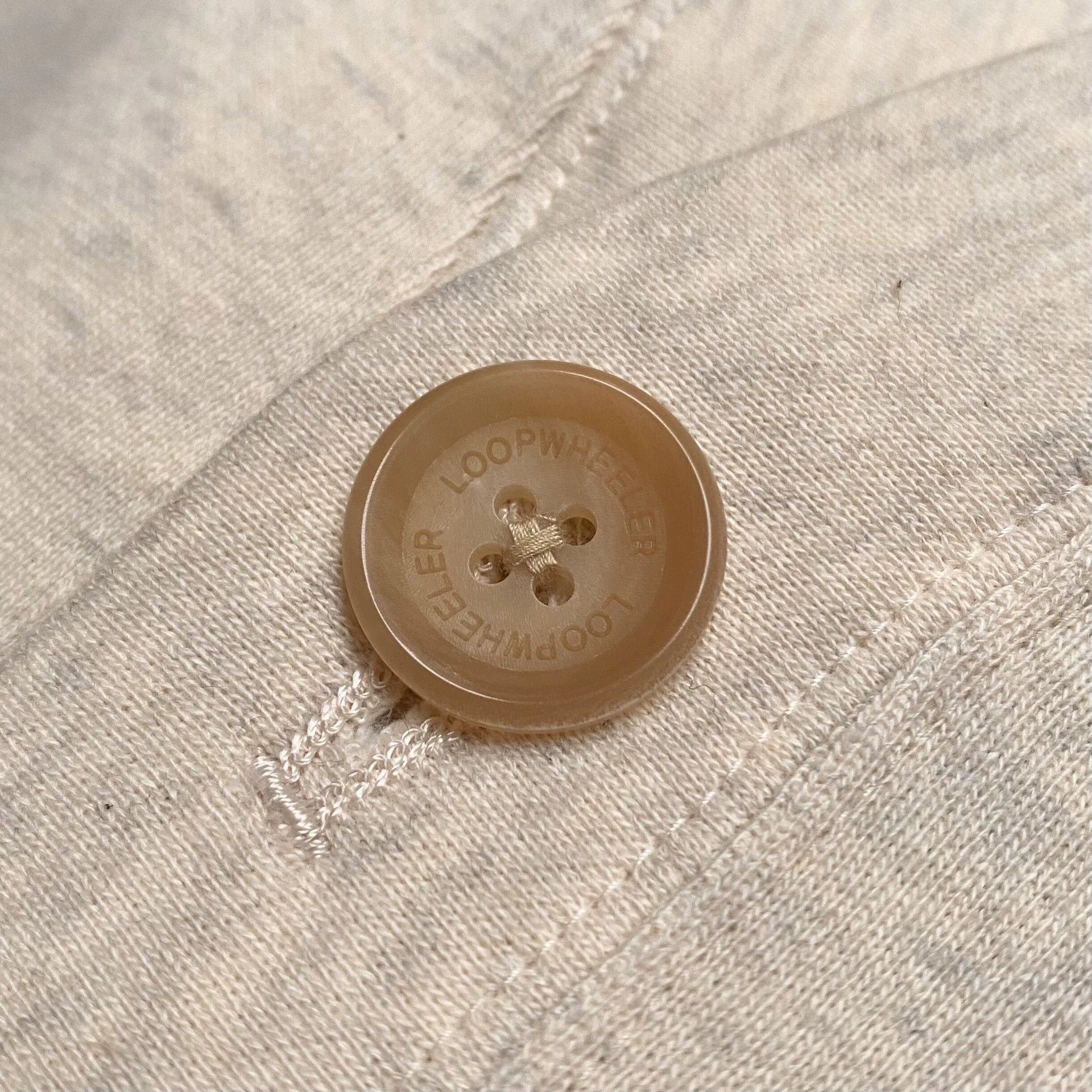 Loopwheeler Beige Loopwheeler Cardigan, Size L Size US L / EU 52-54 / 3 - 6 Thumbnail