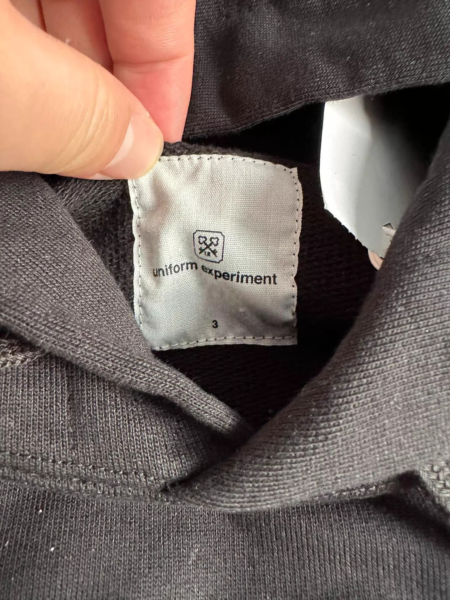 uniform experiment Heavyweight Logo Hoodie in Black Size US L / EU 52-54 / 3 - 3 Thumbnail