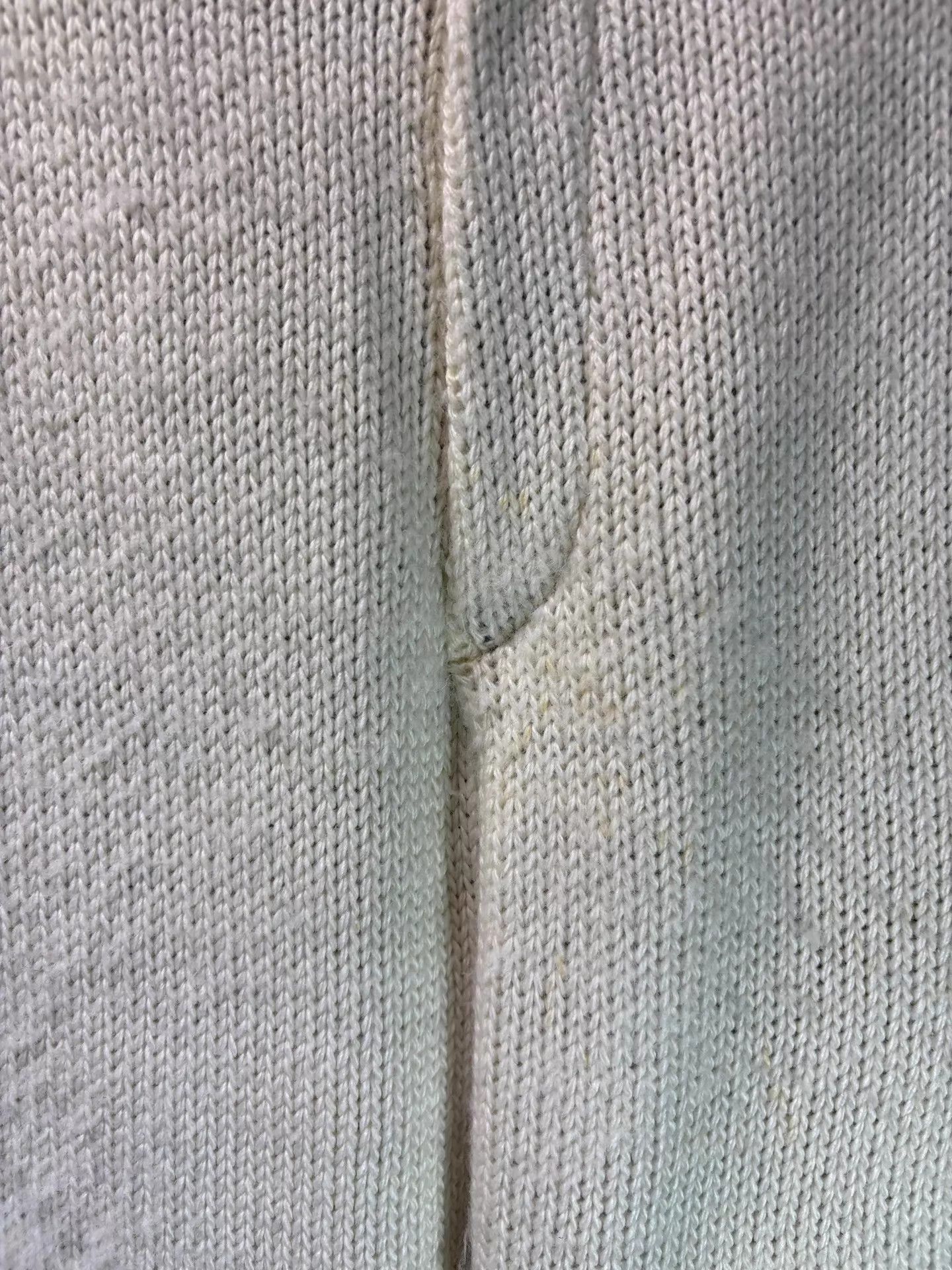 Jean Paul Gaultier 90s Thick Knit Flared Pants in White Size US 32 / EU 48 - 4 Thumbnail