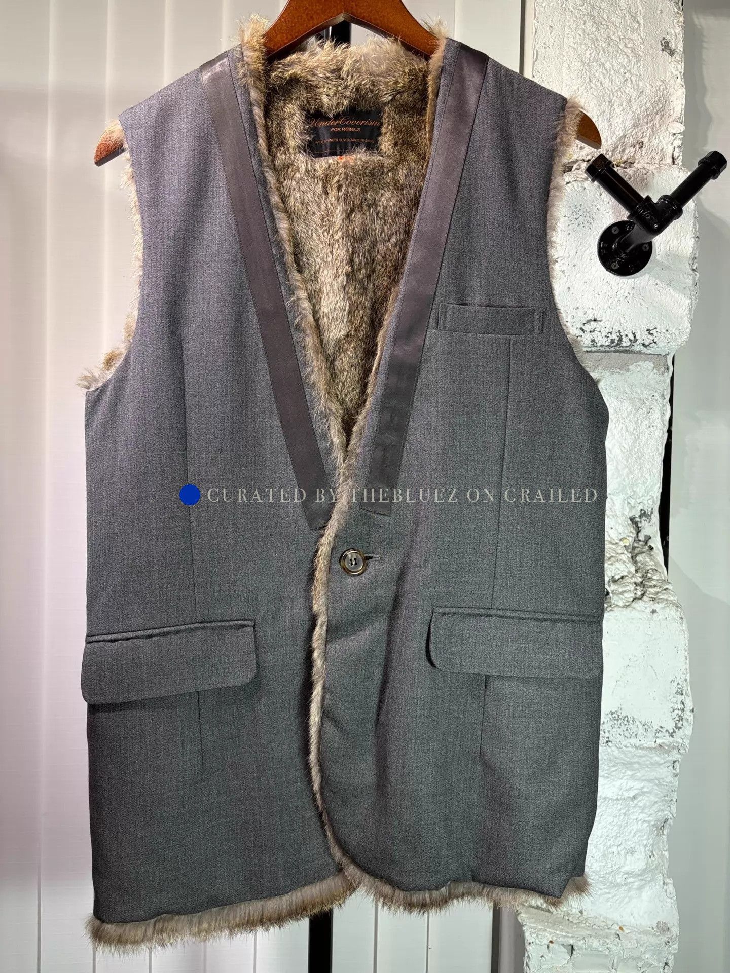 Undercover Unique Multi-Color Rabbit Fur Waistcoat Size US M / EU 48-50 / 2 - 2 Thumbnail