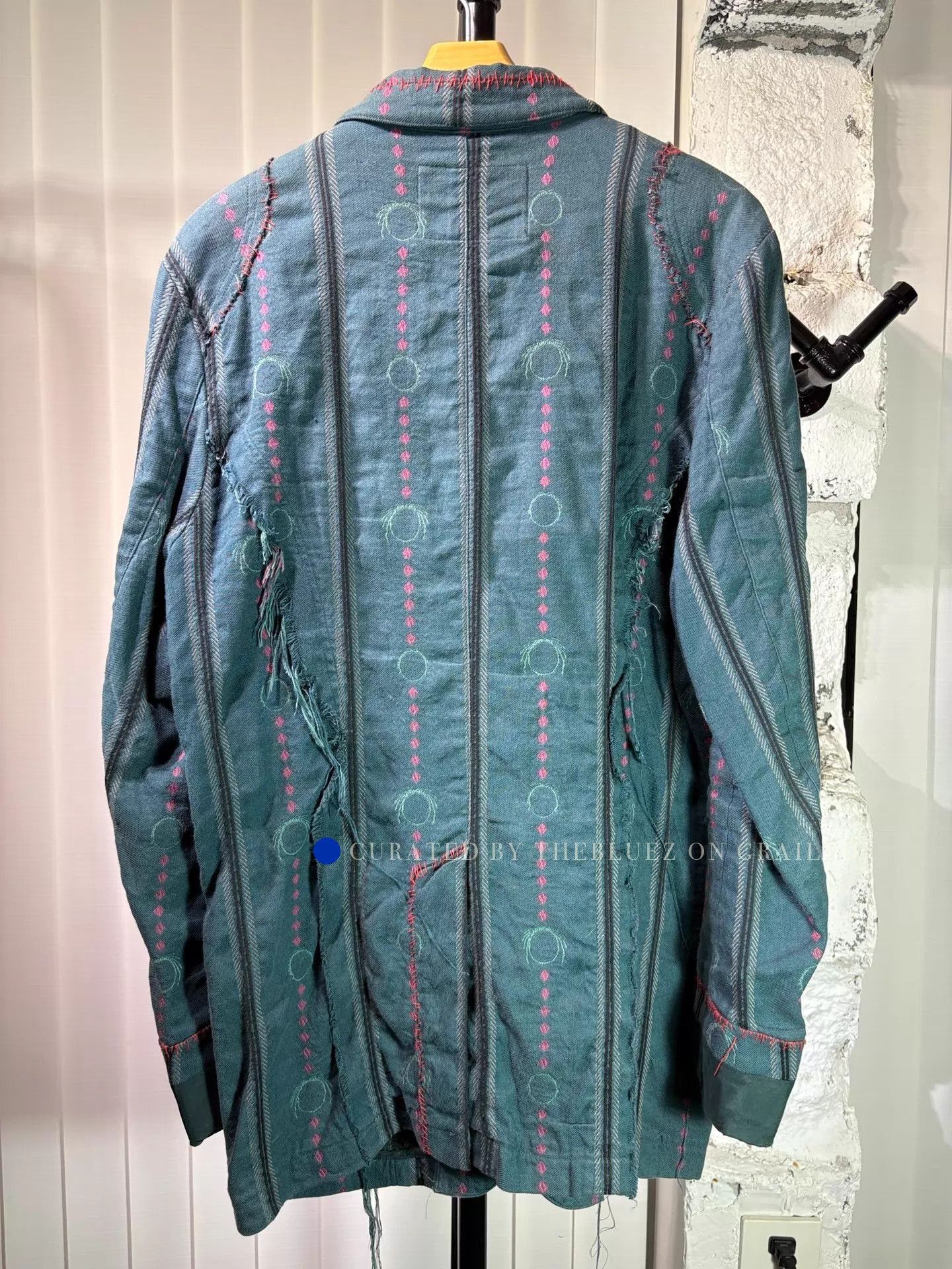 Undercover Frayed Blue Embroidered Jacket Size US M / EU 48-50 / 2 - 2 Thumbnail