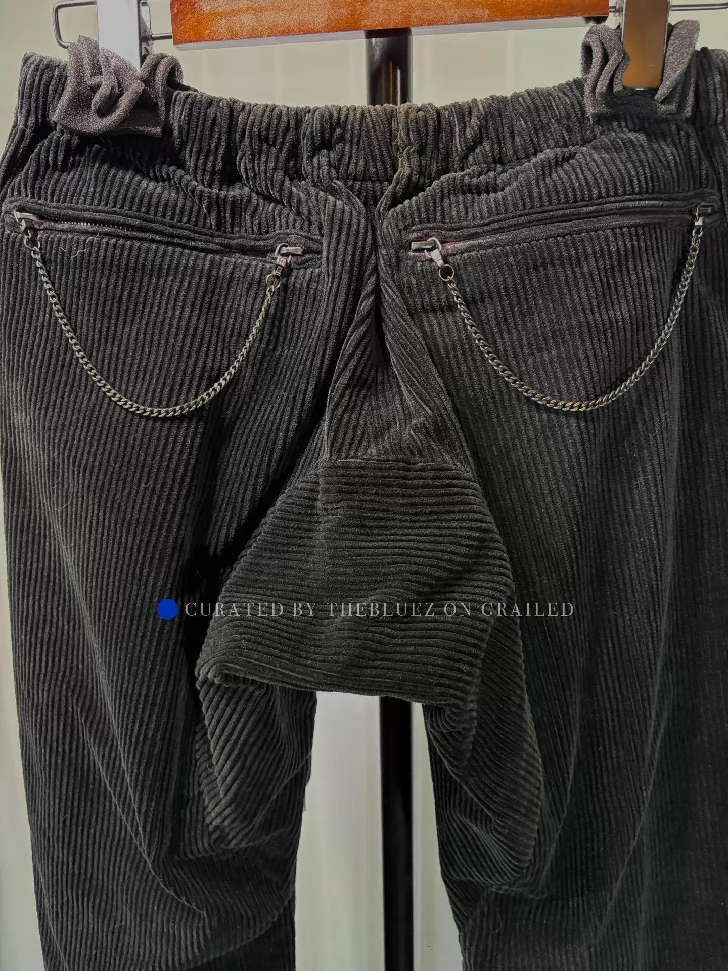 Number (N)ine Black Corduroy Chino Pants Size US 34 / EU 50 - 3 Thumbnail