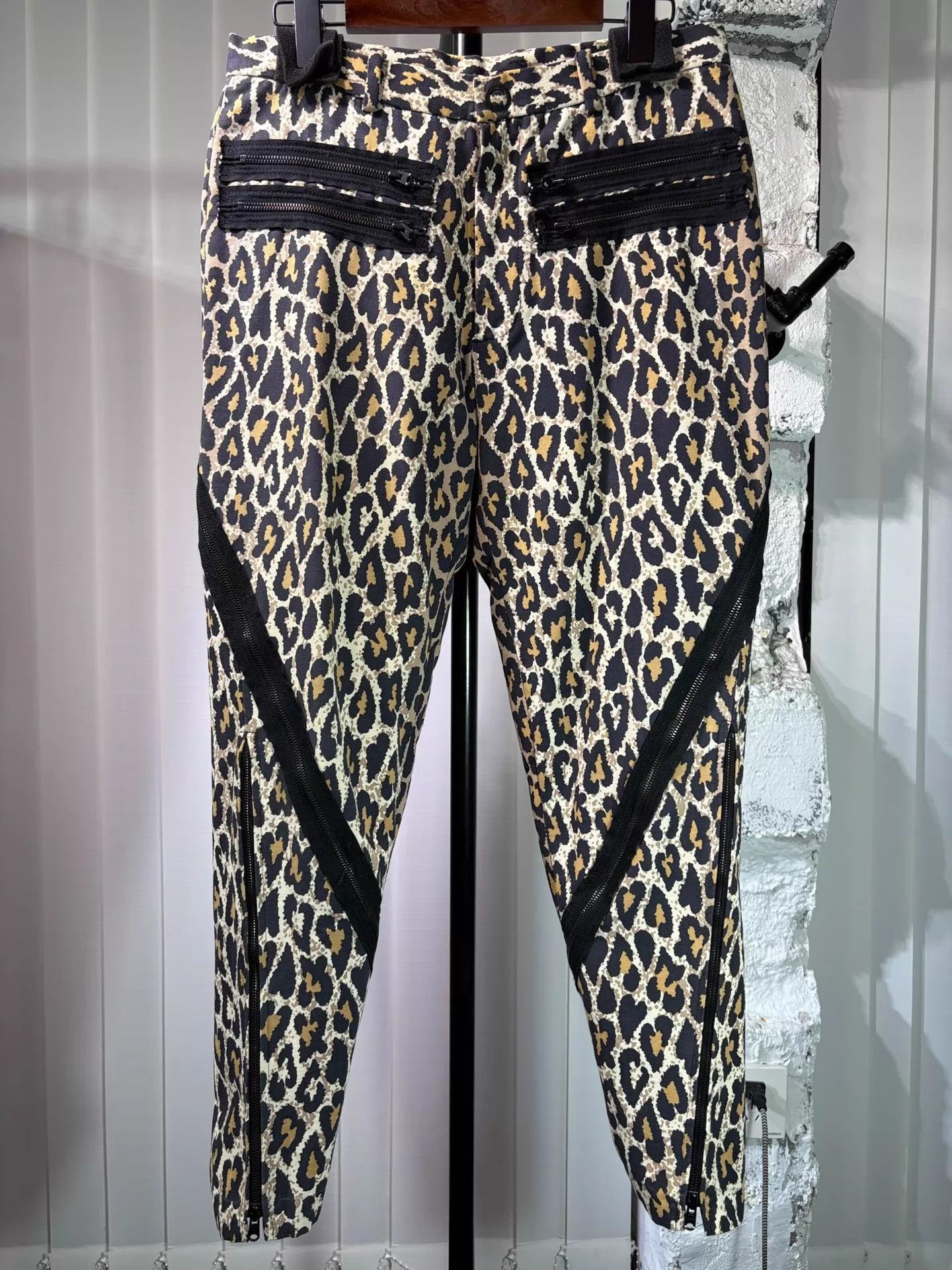 Number (N)ine Heart Leopard Print Cargo Pants Size US 32 / EU 48 - 3 Thumbnail