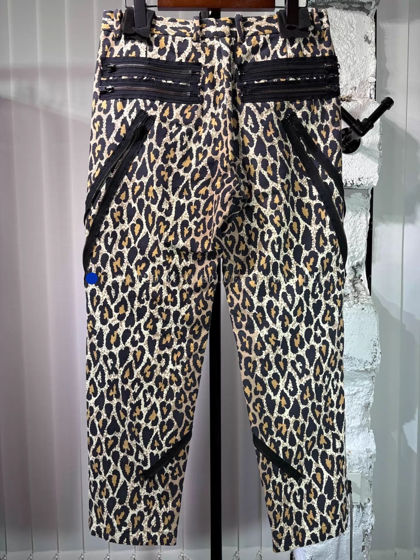 Number (N)ine Heart Leopard Print Cargo Pants Size US 32 / EU 48 - 2 Thumbnail