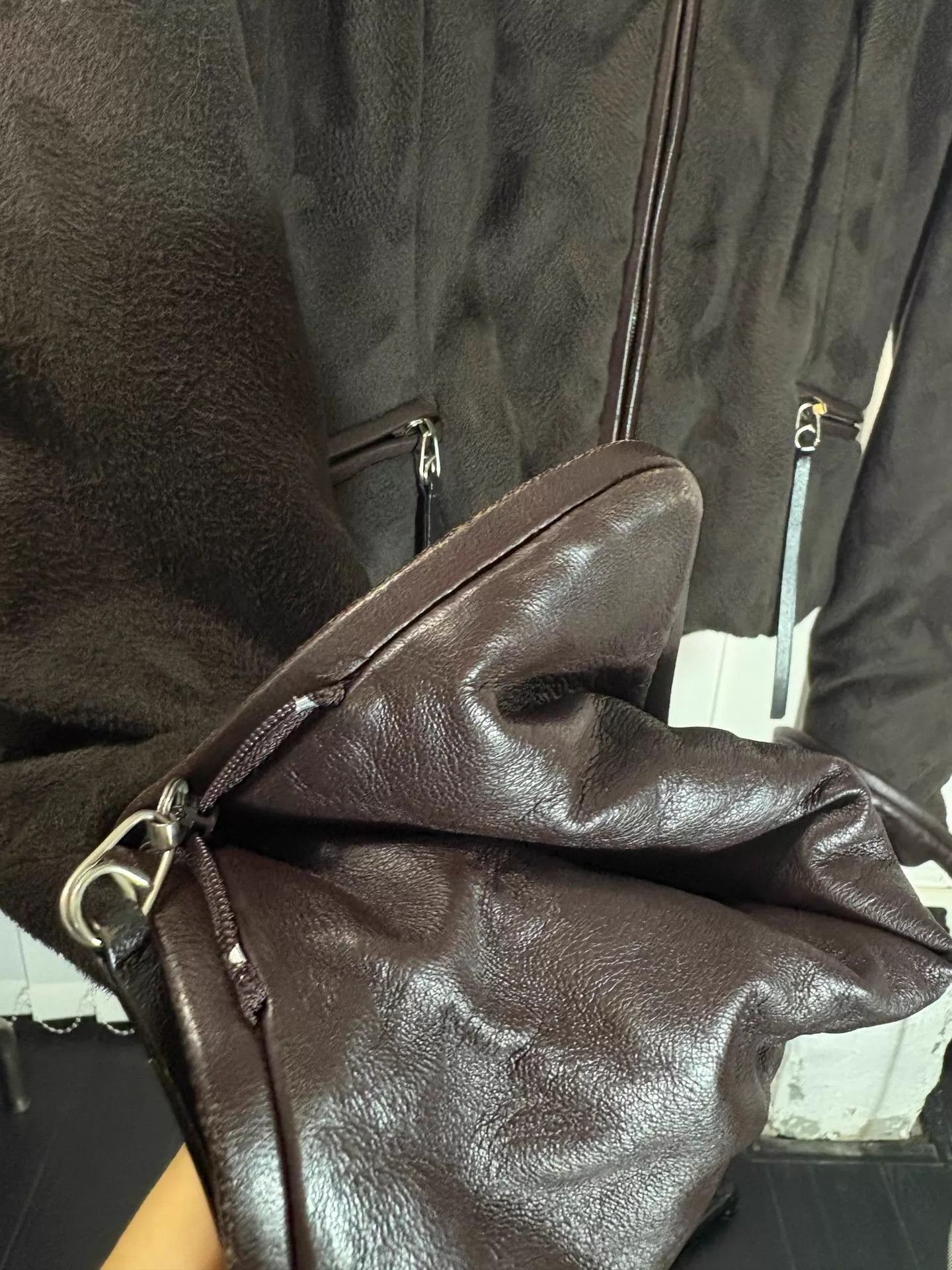 Gianfranco Ferre Vintage 90s Wool-Leather Notch Lapel Jacket Size US M / EU 48-50 / 2 - 3 Thumbnail