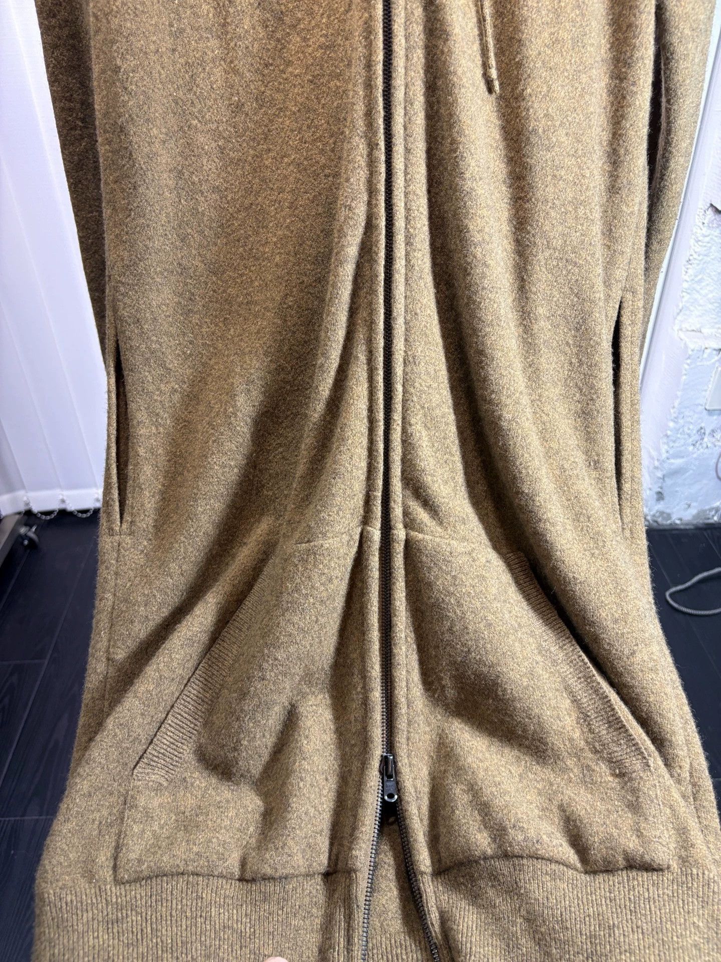 Number (N)ine Long Hooded Wool Sweater in Beige Size US L / EU 52-54 / 3 - 3 Thumbnail