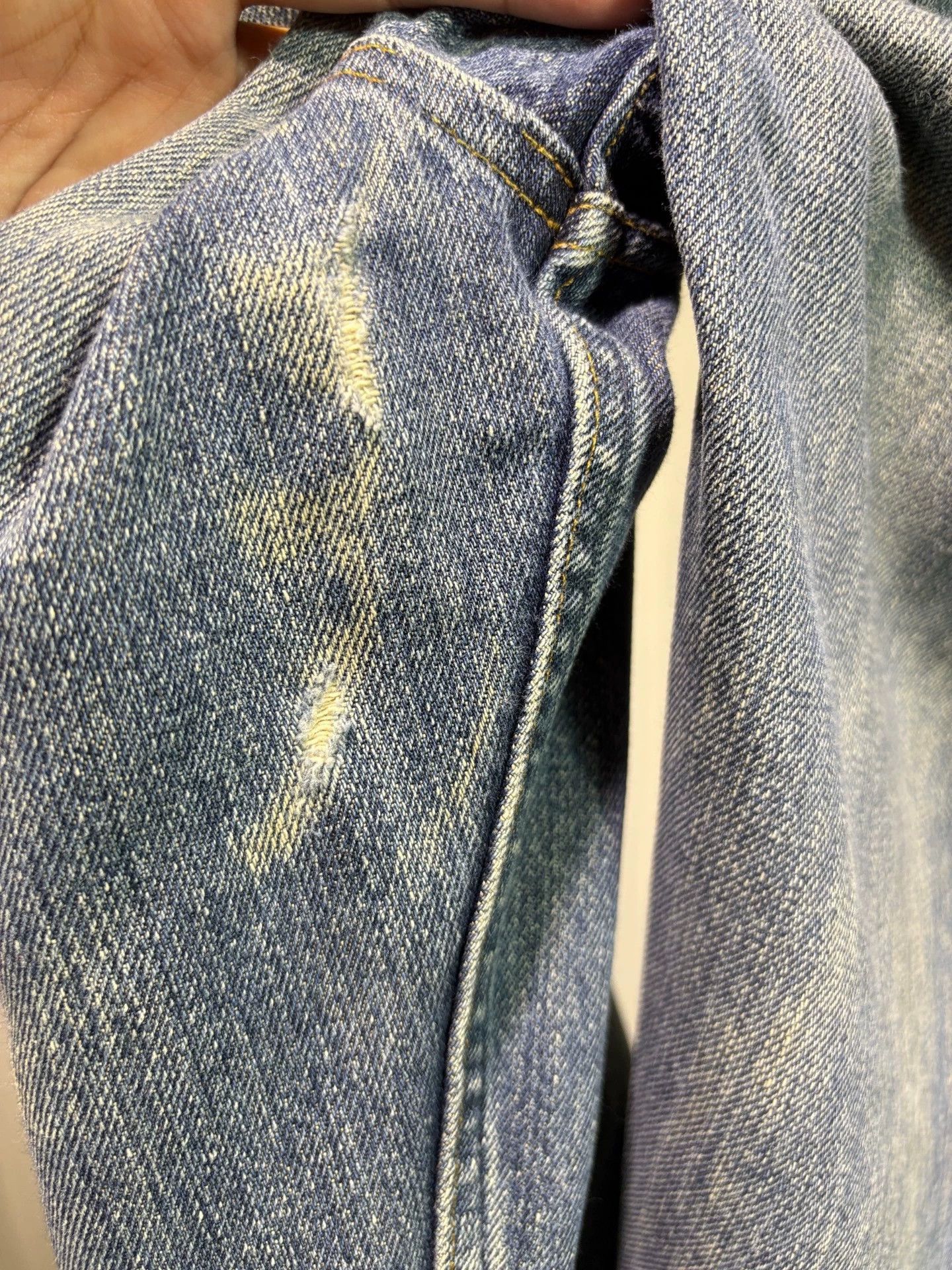 Helmut Lang Unique Rust Burn Jeans in Blue Size US 28 / EU 44 - 4 Thumbnail