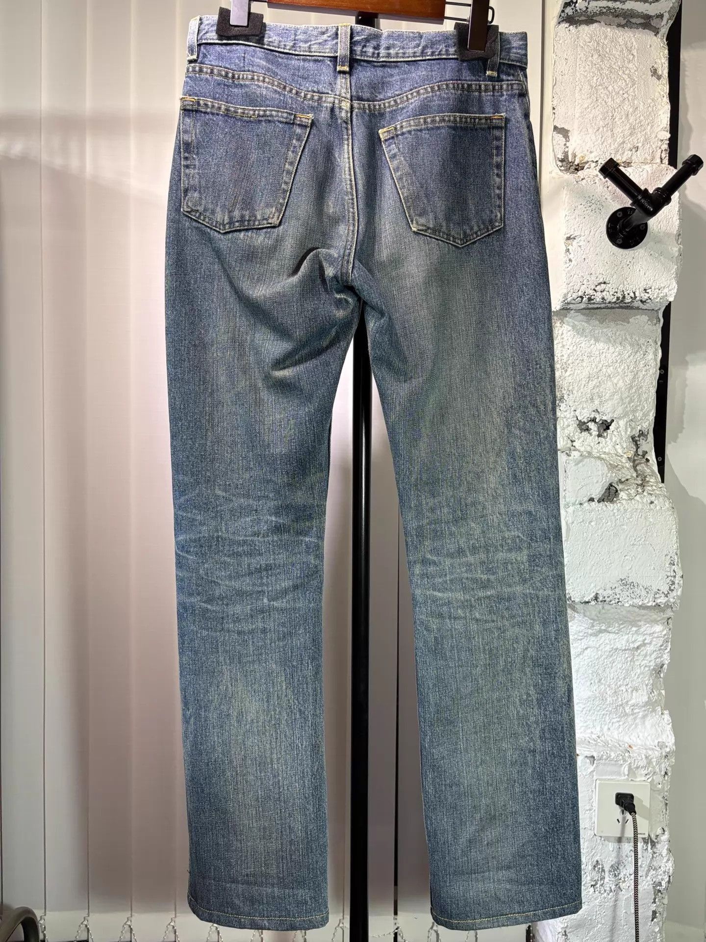 Helmut Lang Unique Rust Burn Jeans in Blue Size US 28 / EU 44 - 2 Thumbnail